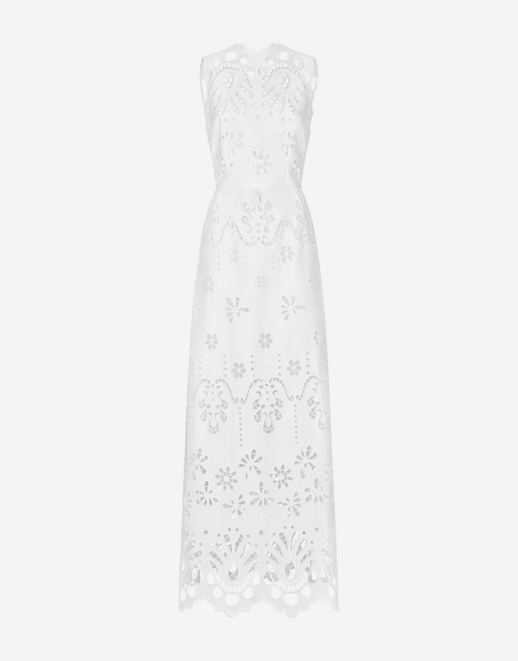 Dolce & Gabbana Cut-out Stretch-cotton Maxi Dress In White
