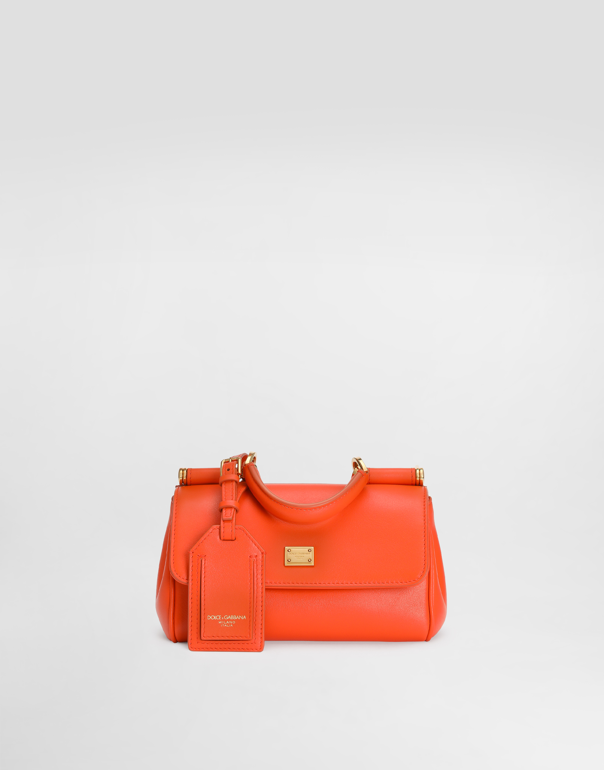 Mini My Sicily handbag in calfskin in Orange for Women