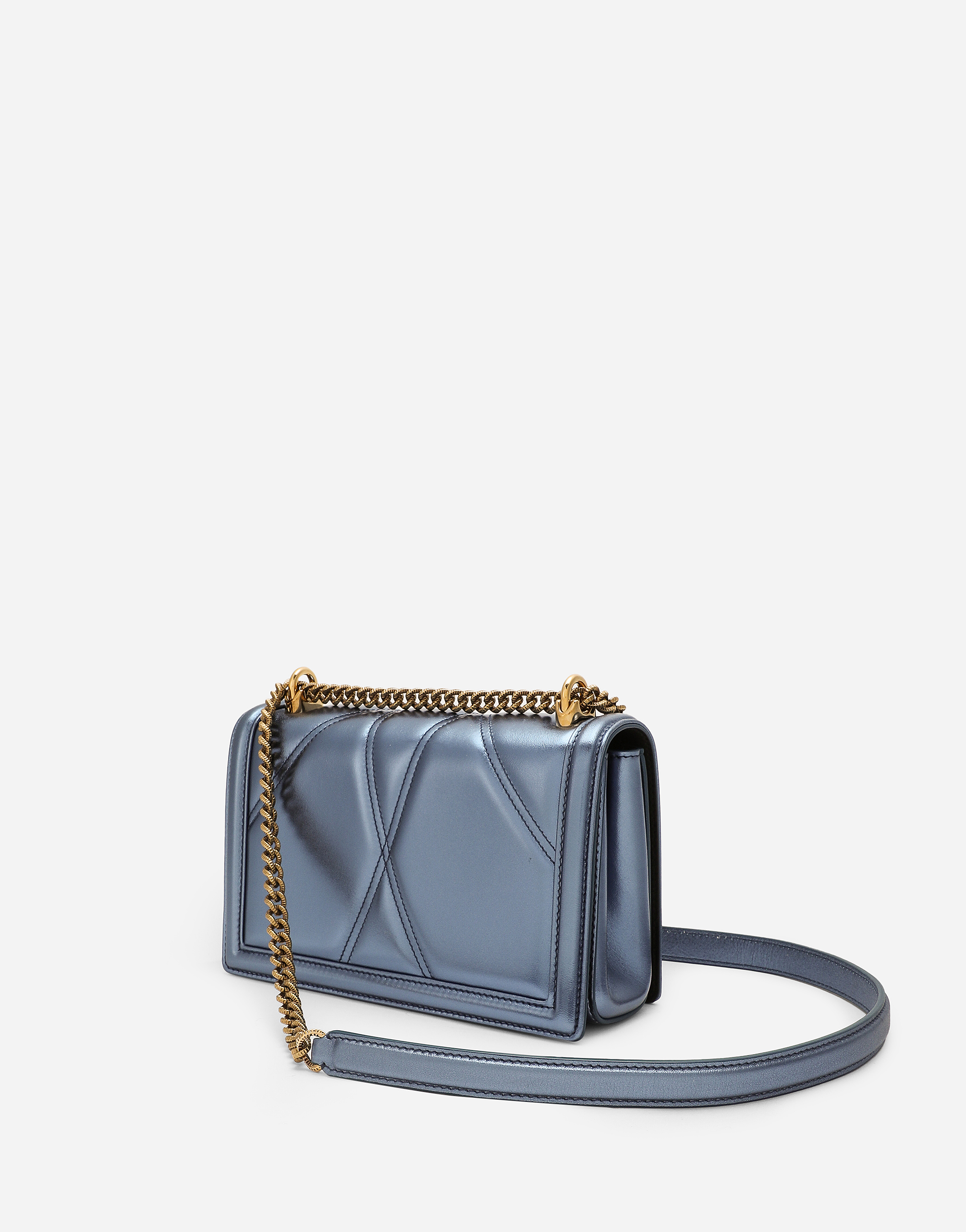 Dolce & Gabbana Medium Devotion Shoulder Bag In Blue