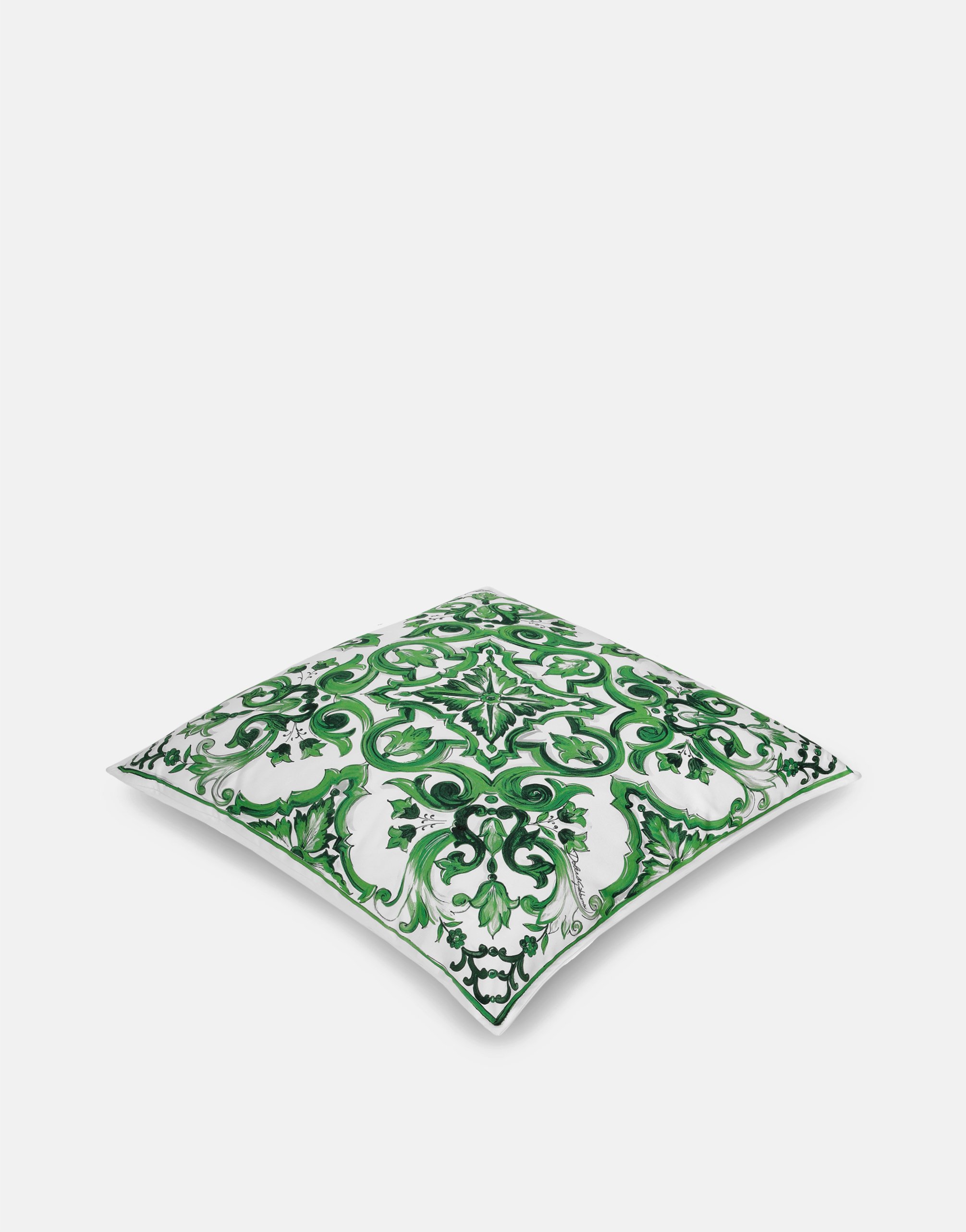 Dolce & Gabbana Canvas Cushion Medium In Green