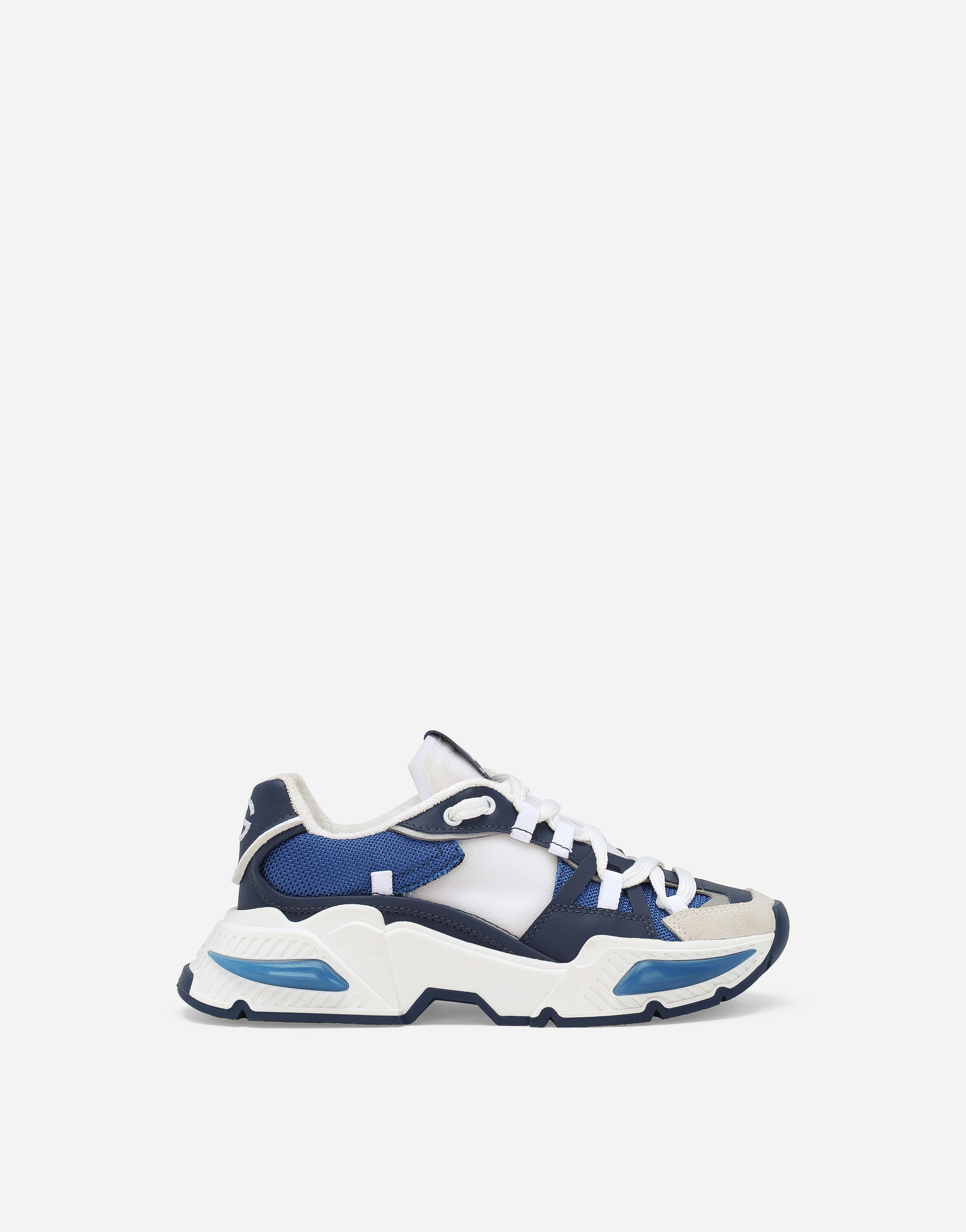 Dolce & Gabbana Mixed-material Air Master Trainers In Blue