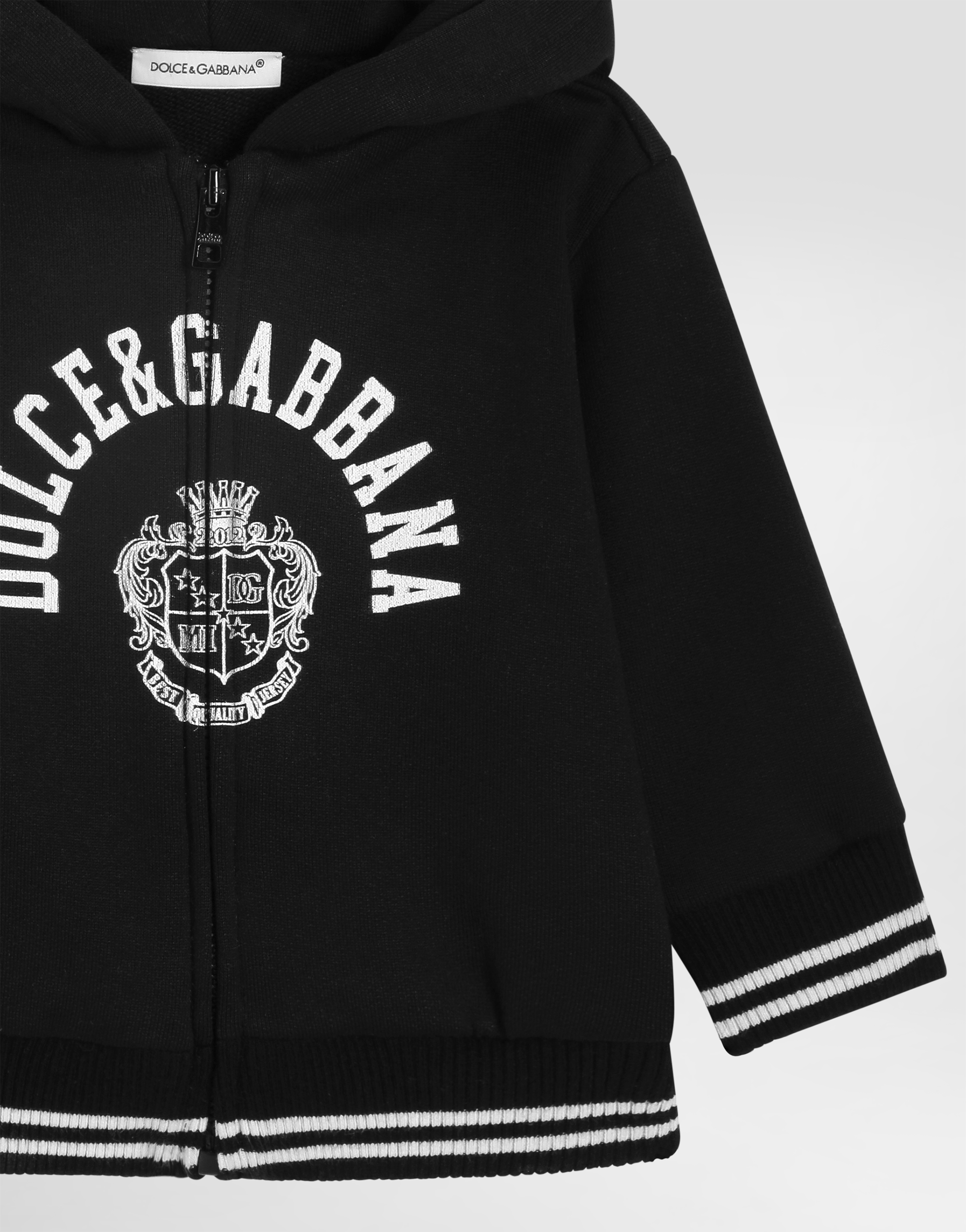  Dolce & Gabbana Hooded Sweatshirt With Print - Mann Tops Schwarz 24/30 Months 