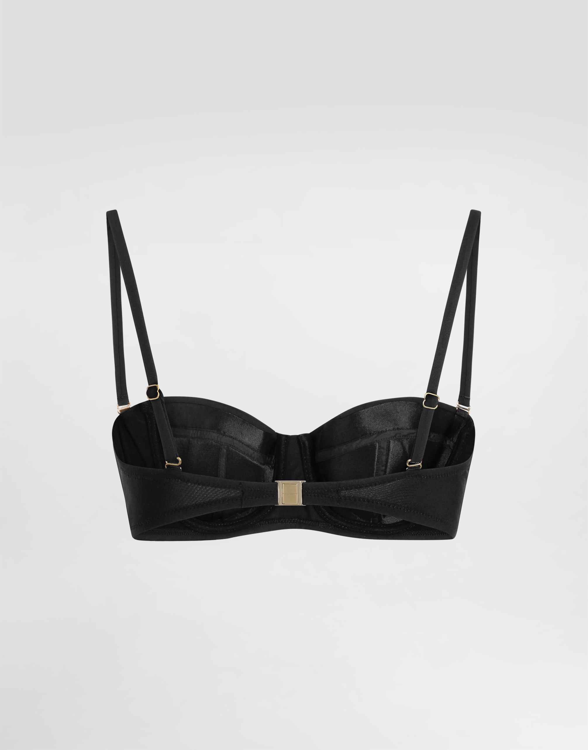  Dolce & Gabbana Balconette-bikinitop - Frau Bademode Schwarz Jersey 2 