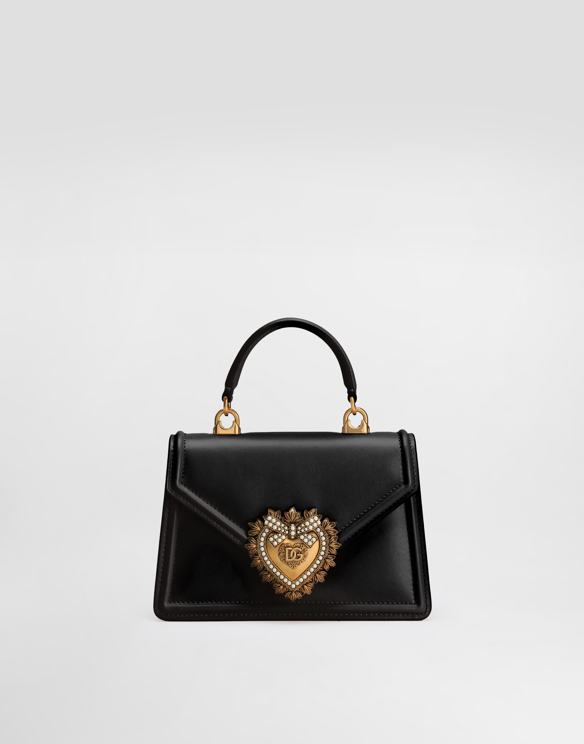 Small smooth calfskin Devotion bag in Black for Women | Dolce&Gabbana®