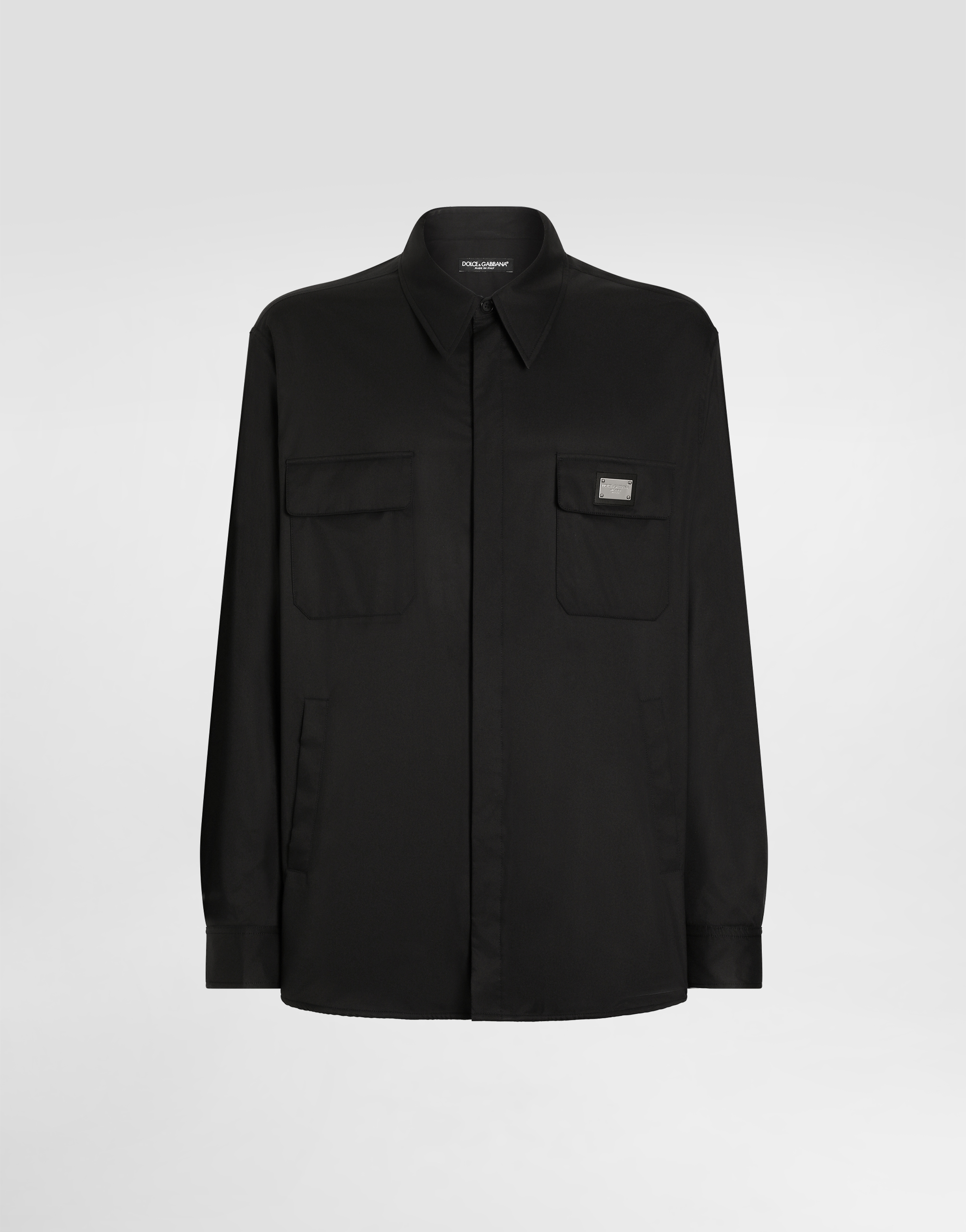 DOLCE & GABBANA NYLON SHIRT WITH LOGO TAG