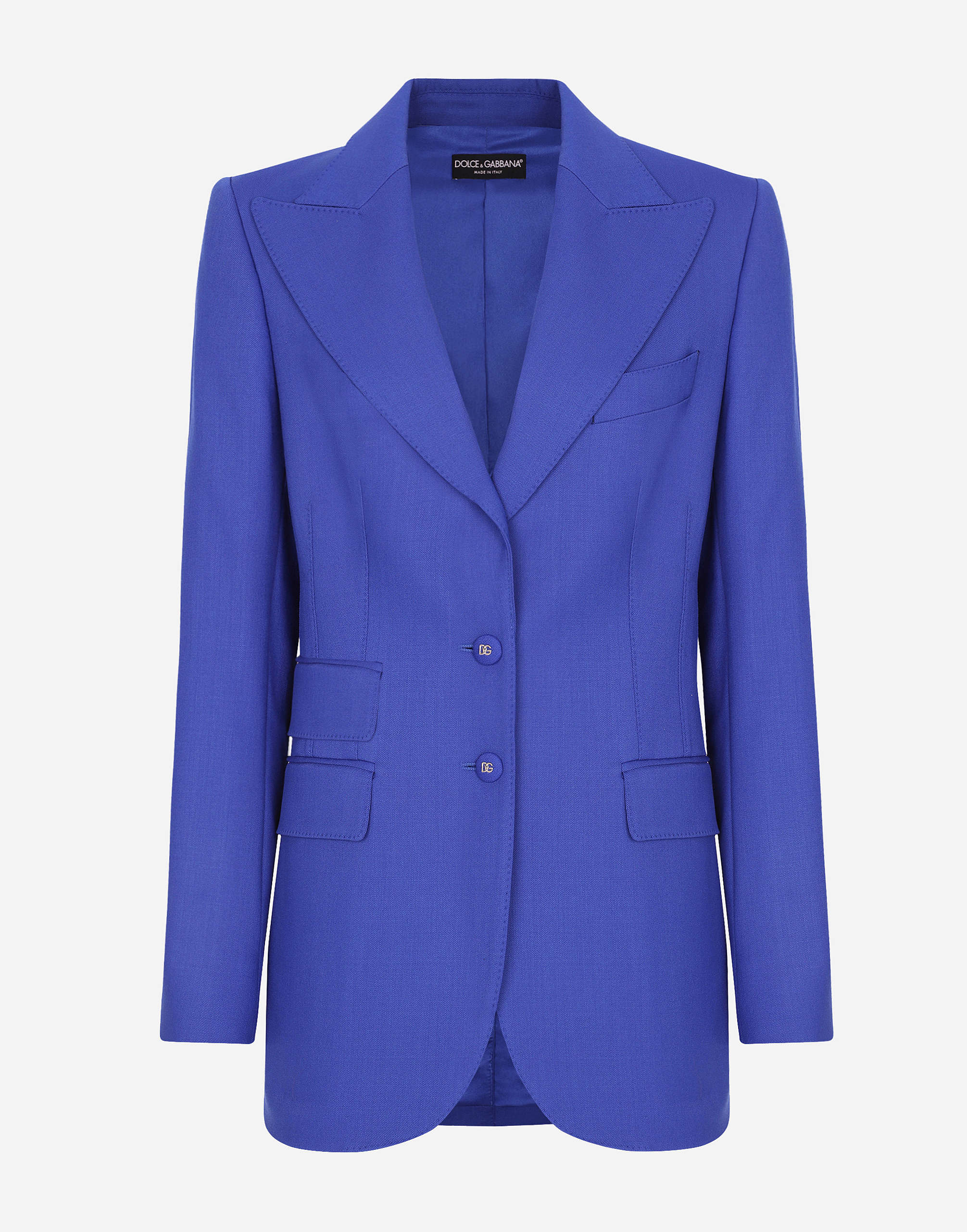 Dolce & Gabbana Two-way Stretch Wool Jacket In Multicolor