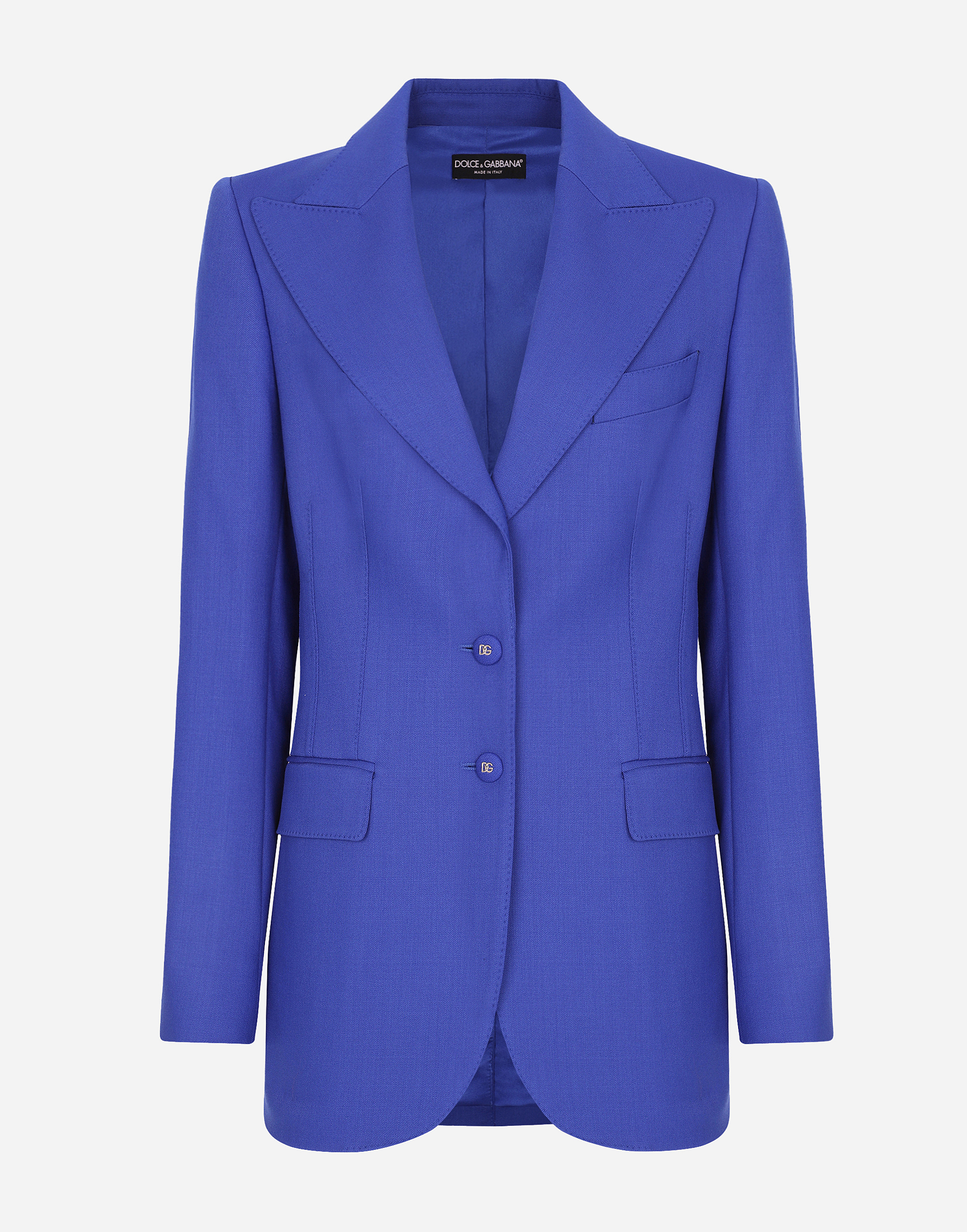 Dolce & Gabbana Two-way Stretch Wool Jacket In Multicolor