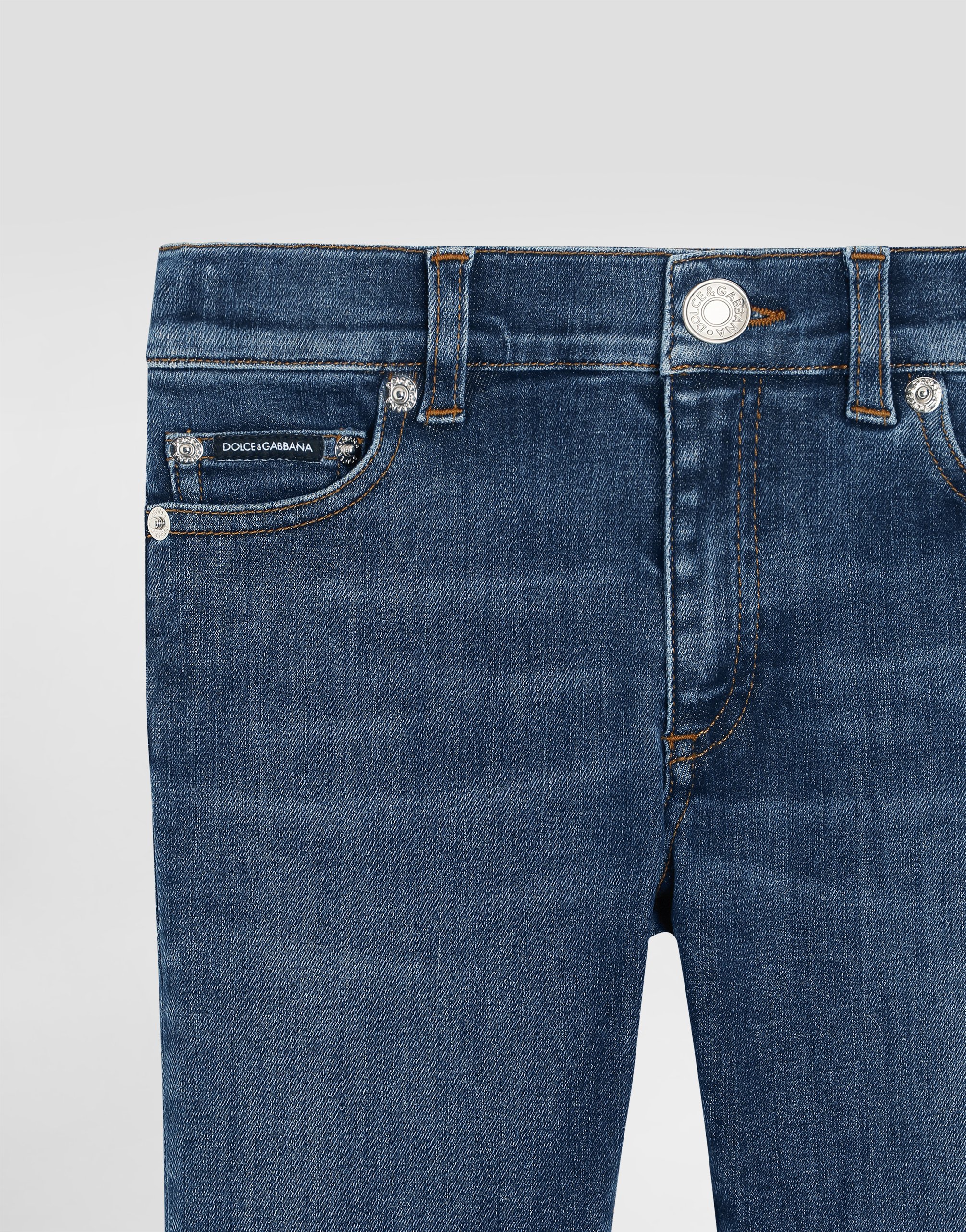 5-pocket denim jeans with DG logo