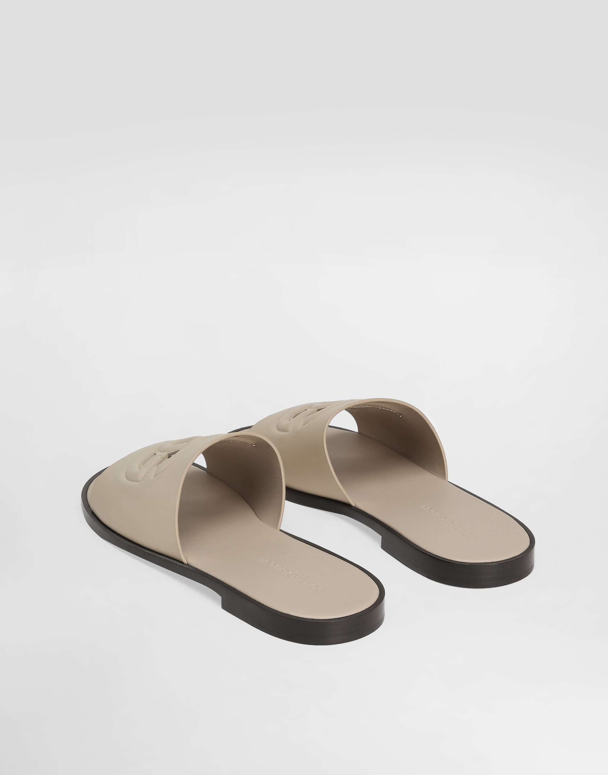 Dolce & Gabbana Sandalo In Pelle Di Vitello In Beige