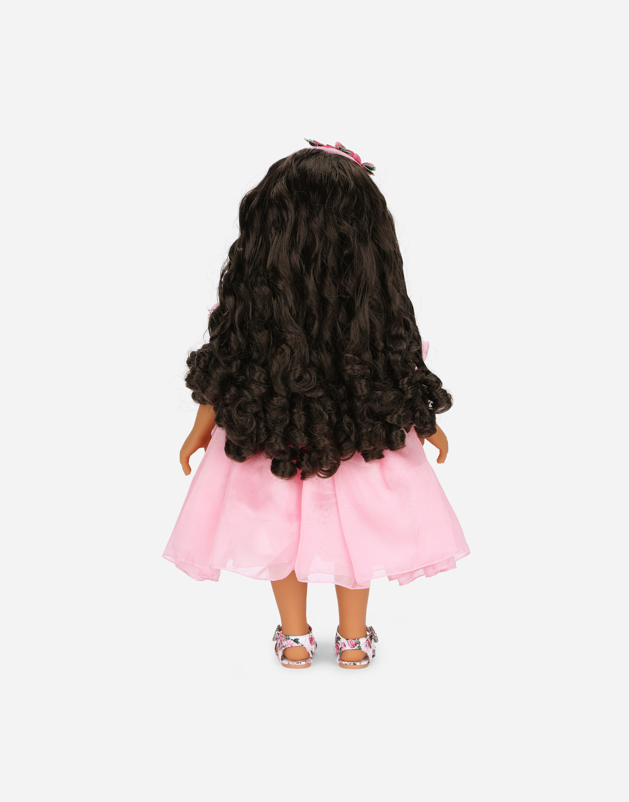 Dolce & Gabbana Doll With Chiffon Dress In Multi-colored