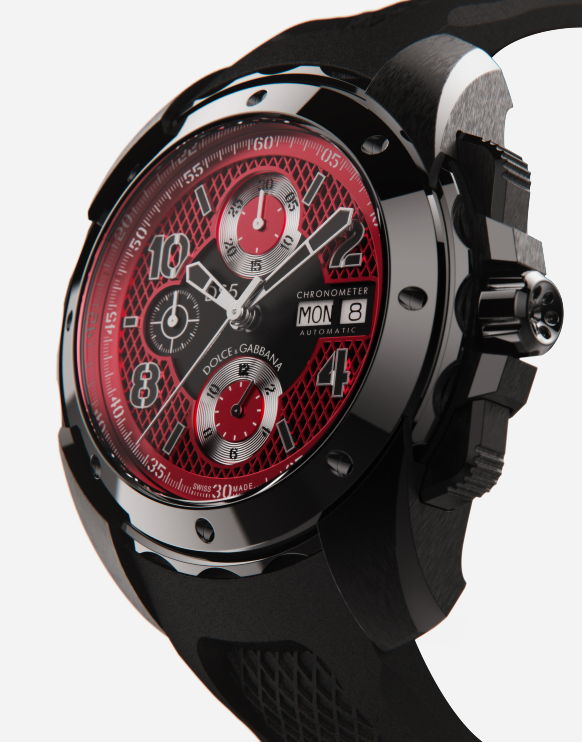 Shop Dolce & Gabbana Ds5 Watch In Steel With Pvd Coating In Black
