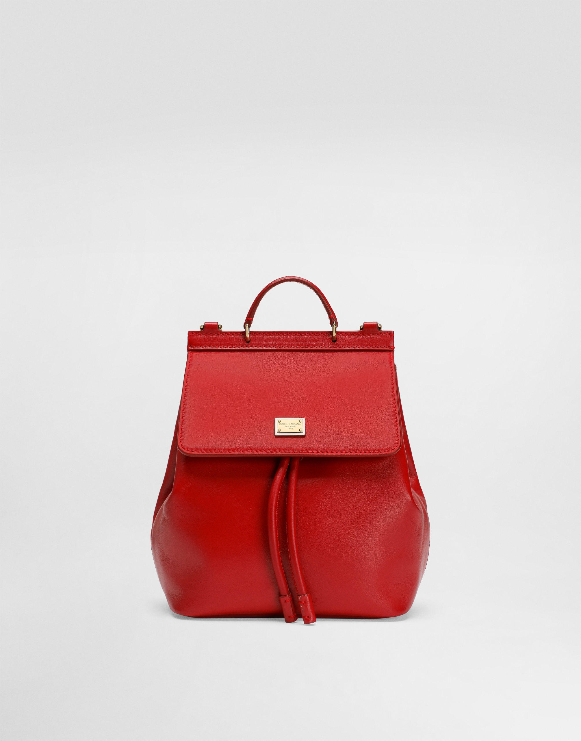 Dolce & Gabbana Nappa Calfskin Backpack In Red