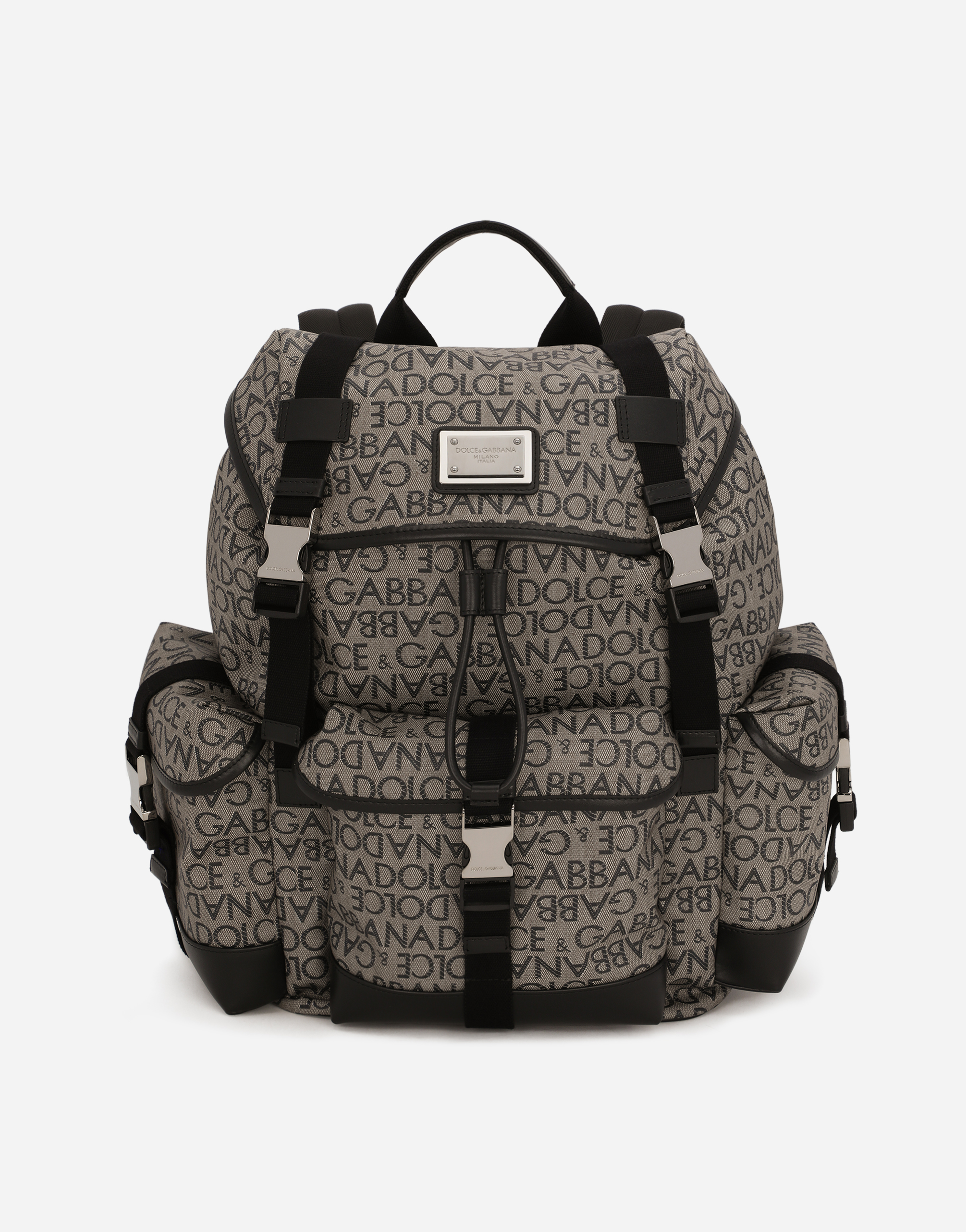 Dolce & Gabbana Jacquard Backpack In Multicolor