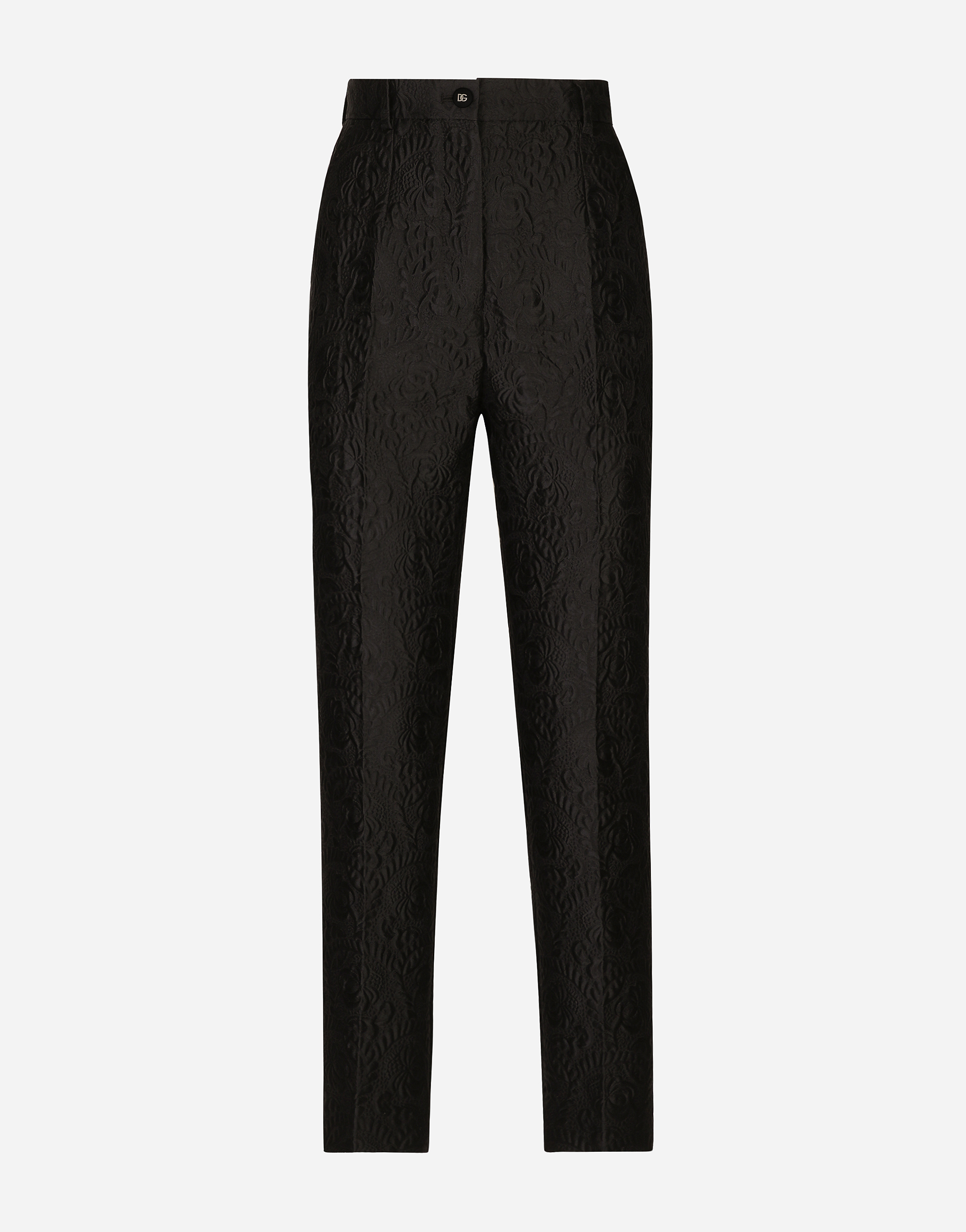 Dolce & Gabbana Tailored Floral Jacquard Pants - Woman Pants And Shorts Black