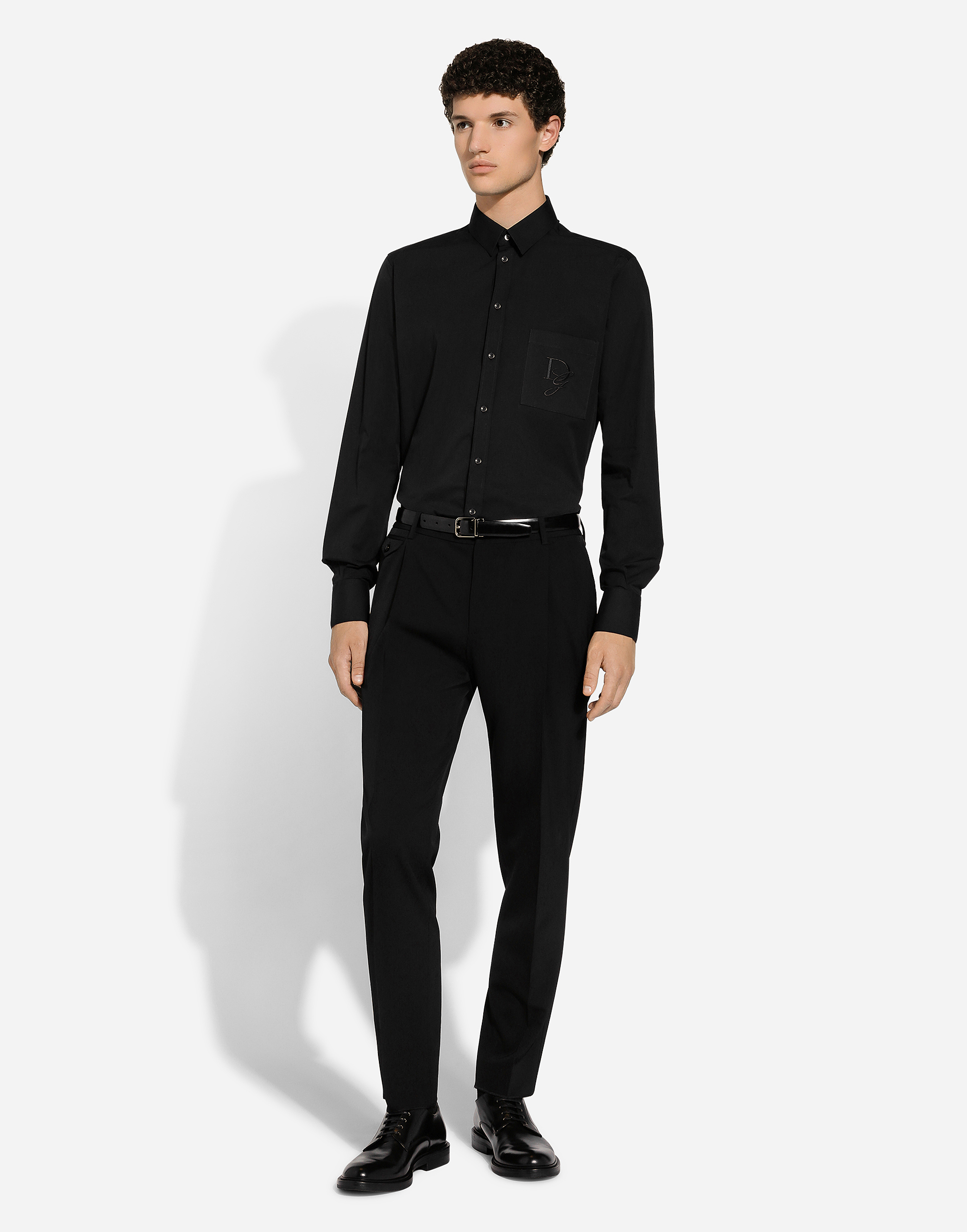 Dolce & Gabbana Black Essential Cotton Shirt In Black