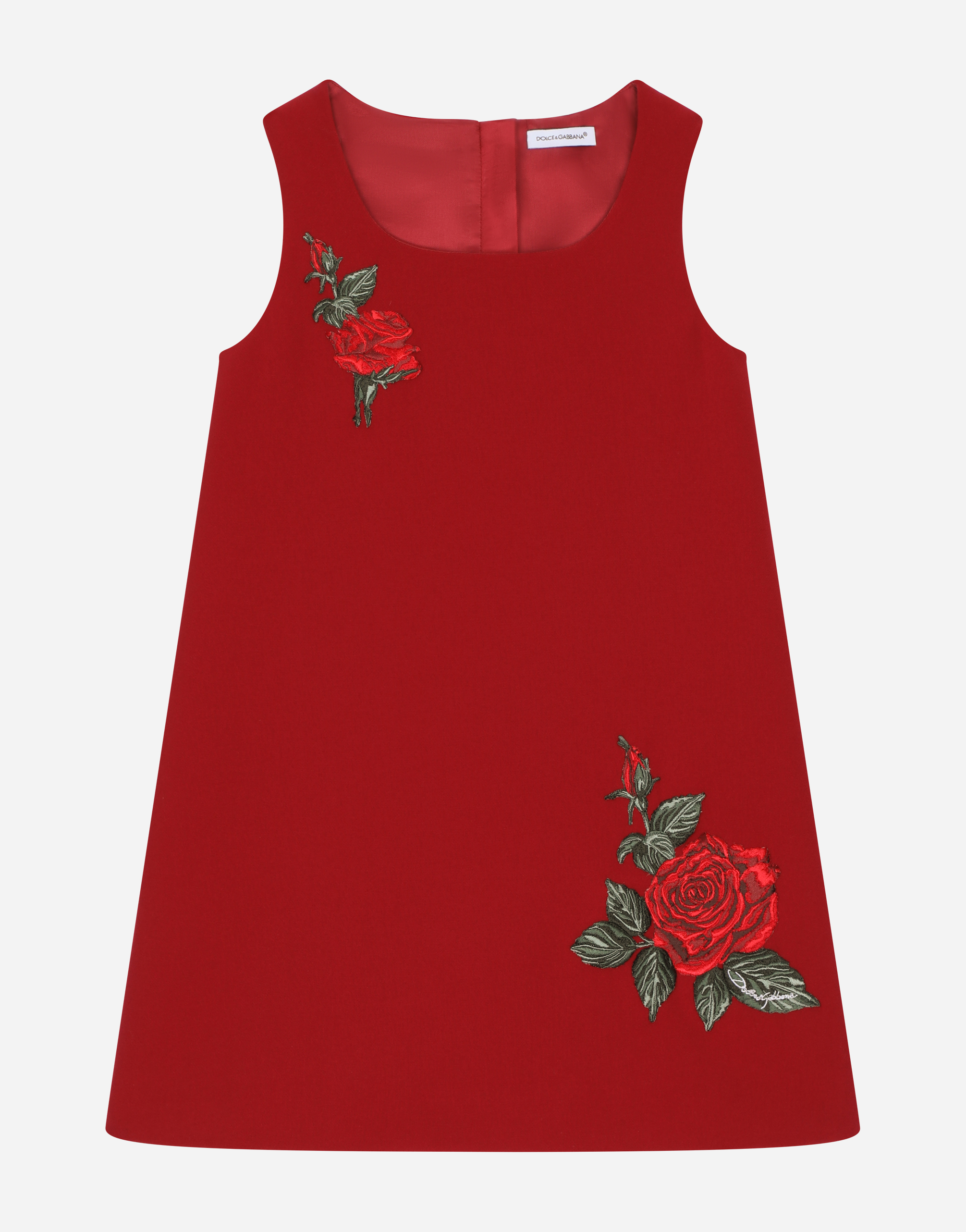 DOLCE & GABBANA SLEEVELESS DRESS WITH PATCH