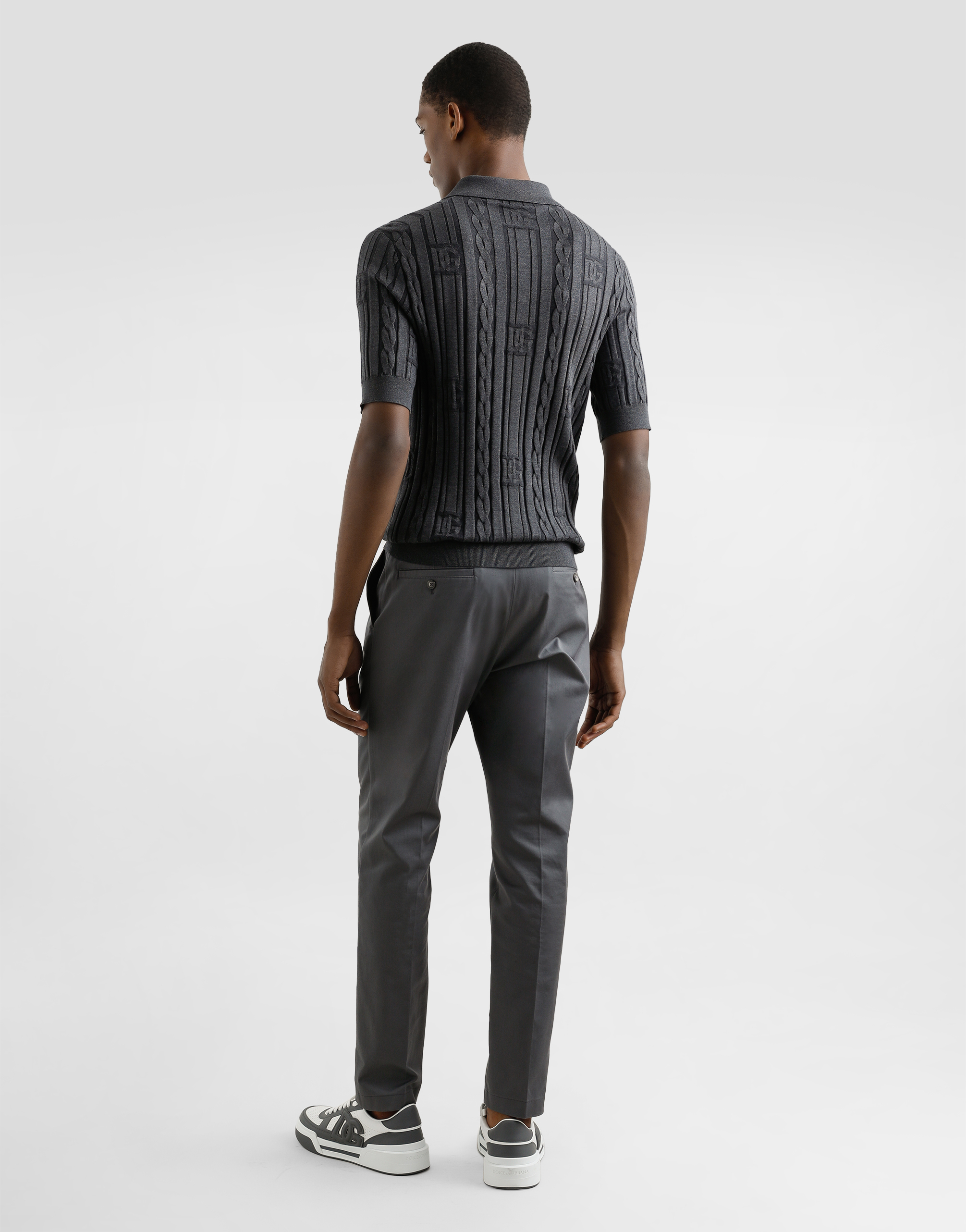 Silk and cotton polo-shirt