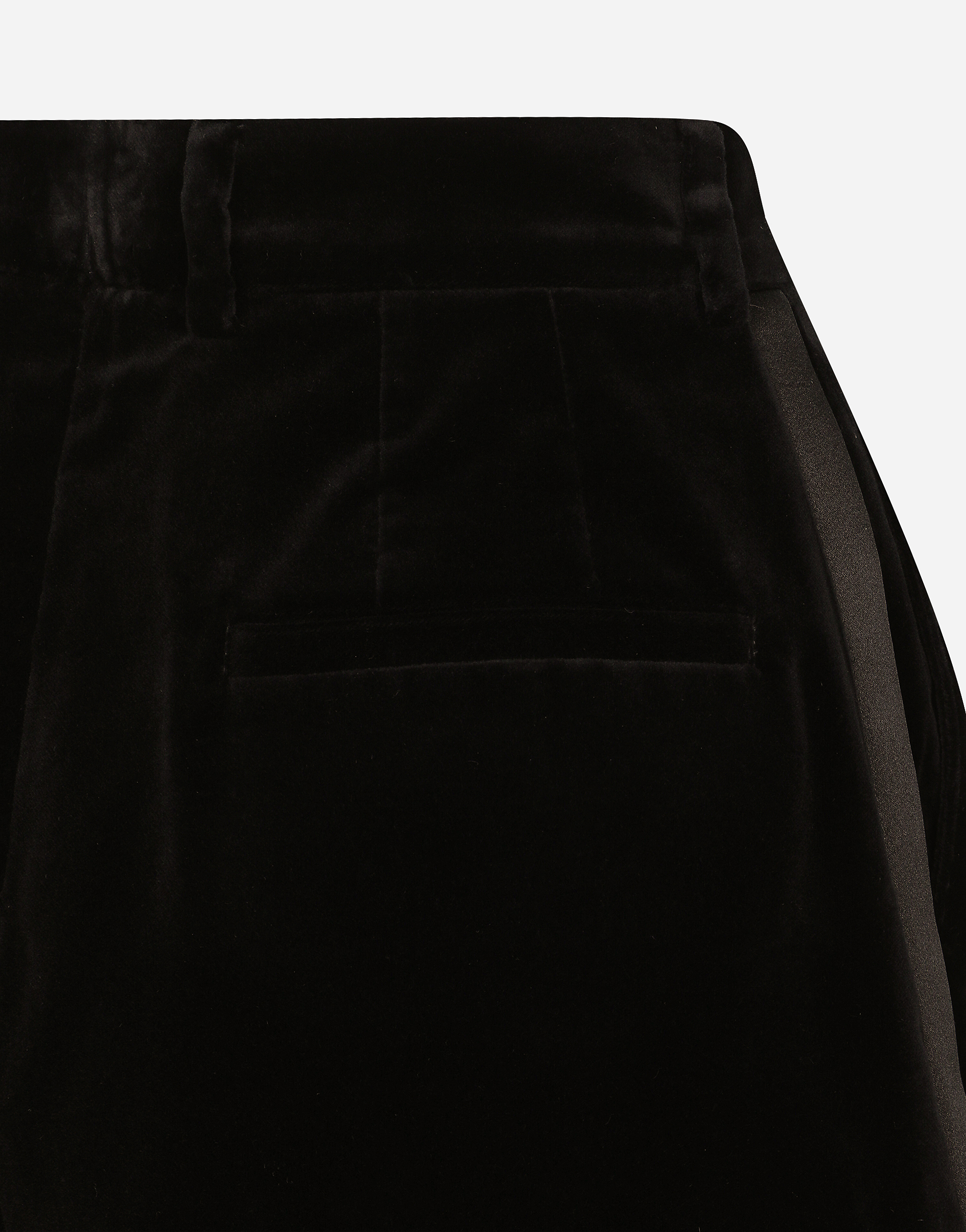 Velvet high-waisted tuxedo panties