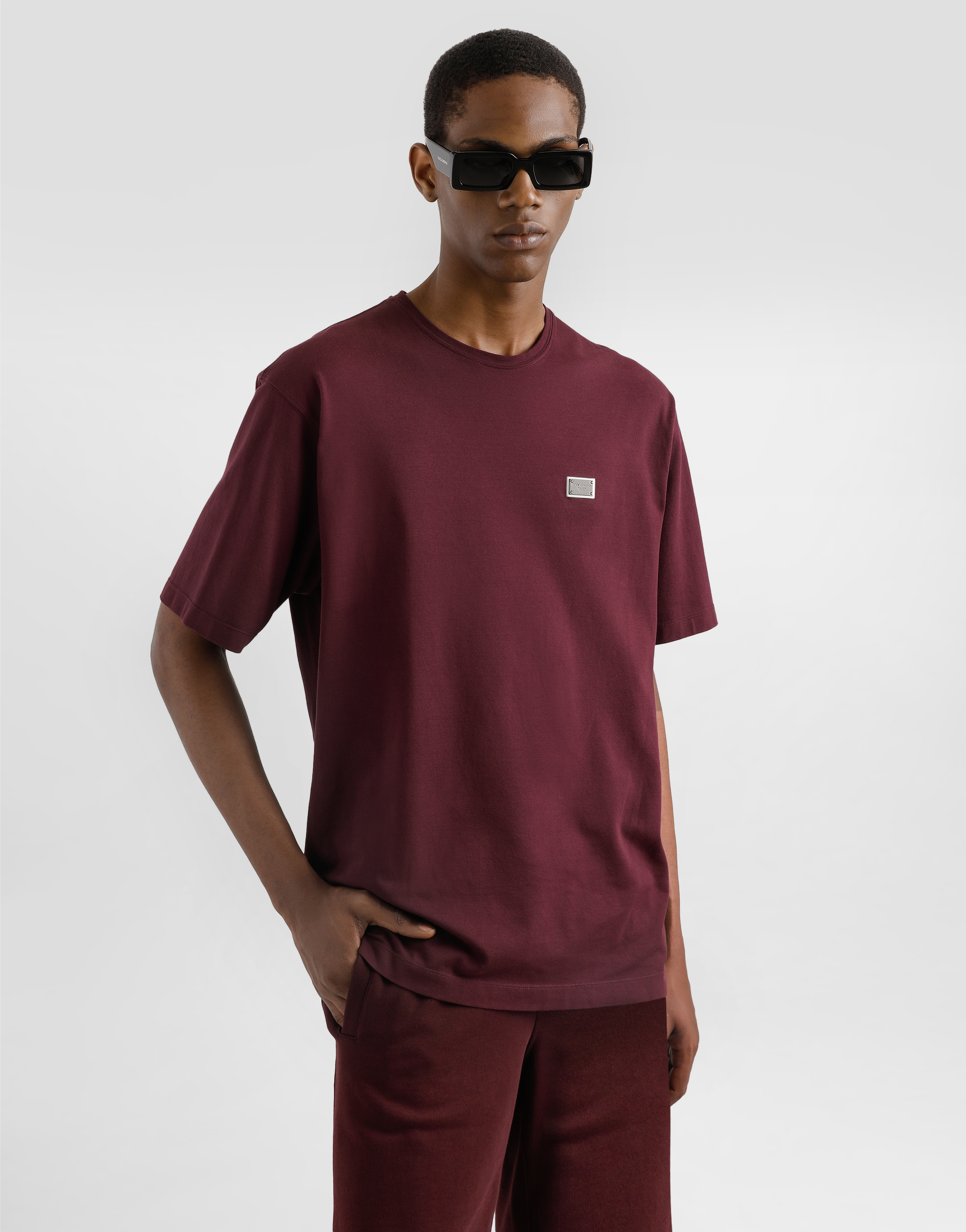 Dolce & Gabbana Cotton T-shirt With Tag In Bordeaux