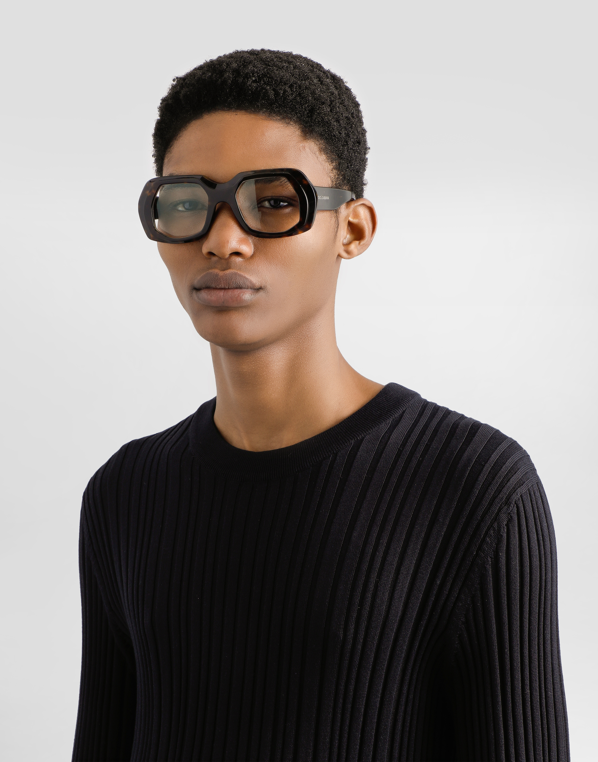 Dolce & Gabbana Distressed Technical Ribbed Linen In Black