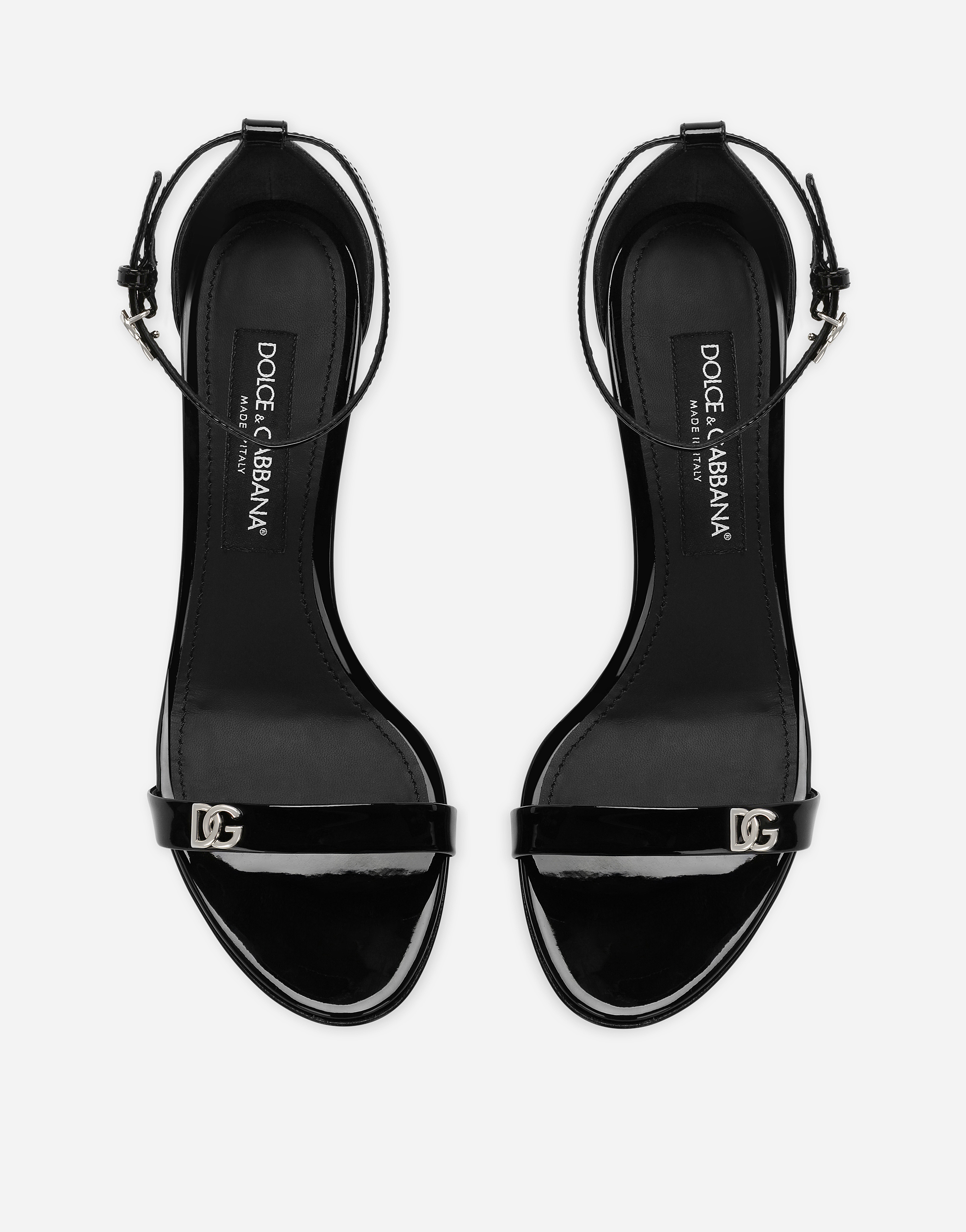 Patent leather sandals