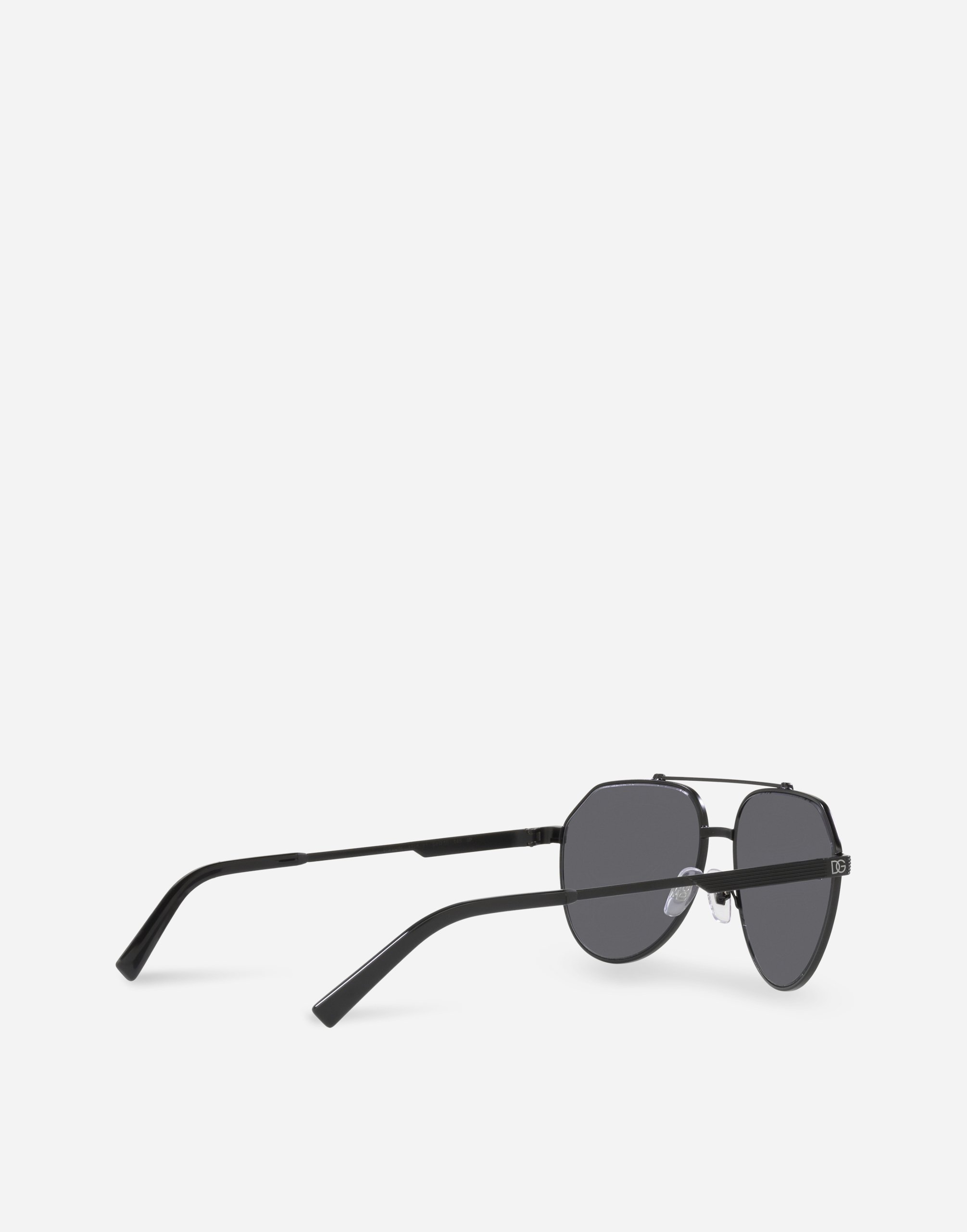 Shop Dolce & Gabbana Gros Grain Sunglasses In Matte Black