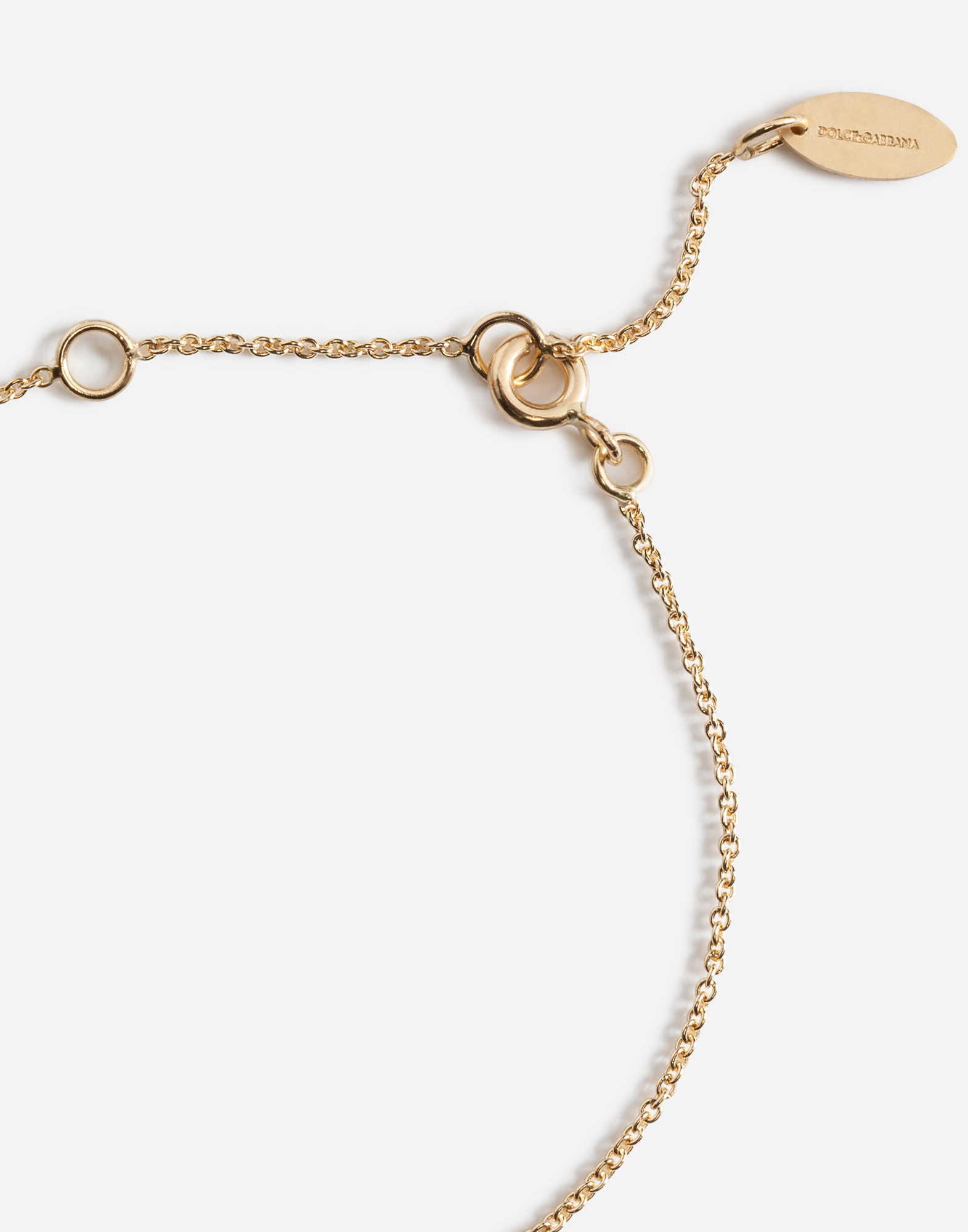 Shop Dolce & Gabbana Bracelet With Good Luck Charm In Gold