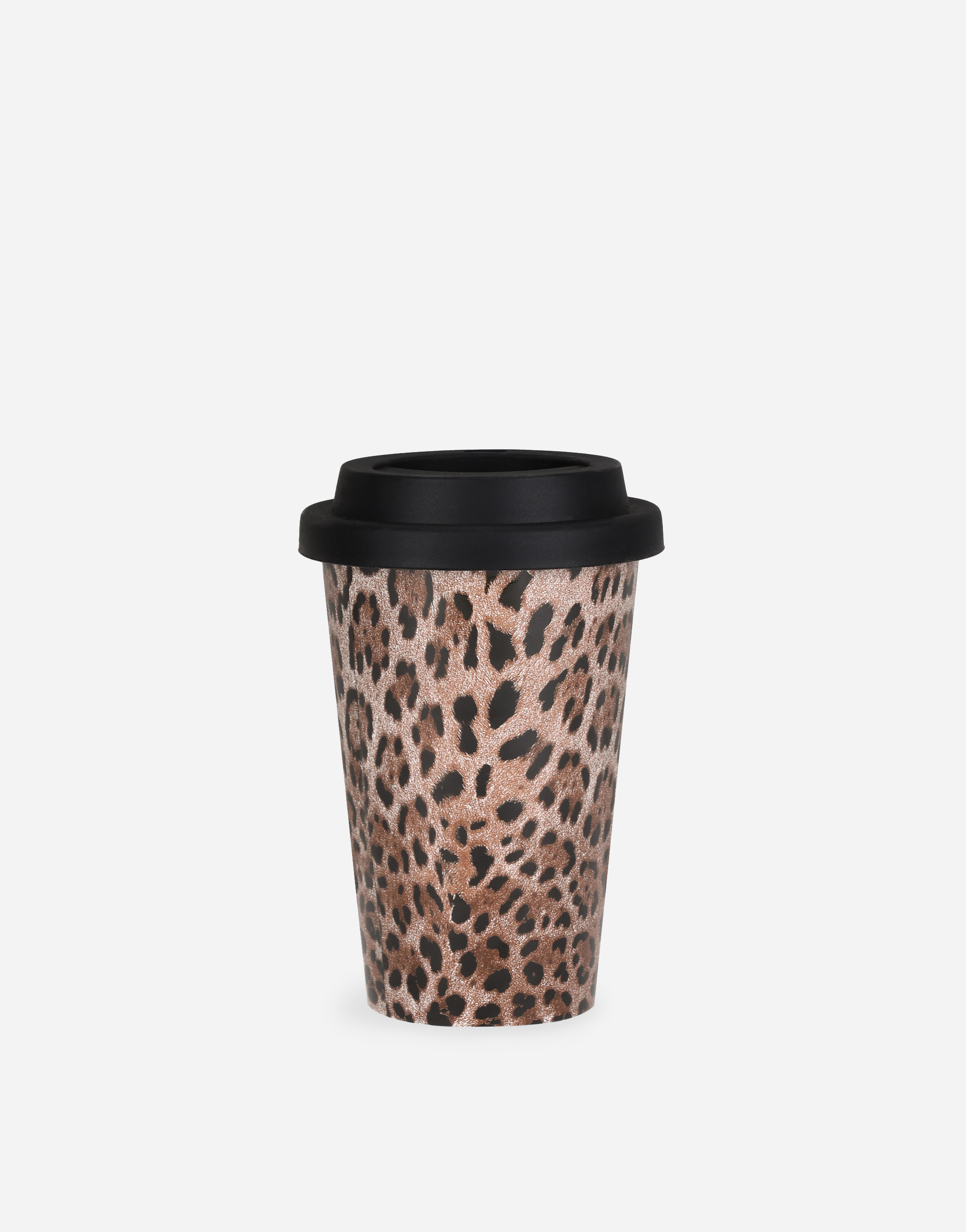 Dolce & Gabbana Ceramic Travel Mug In Brown