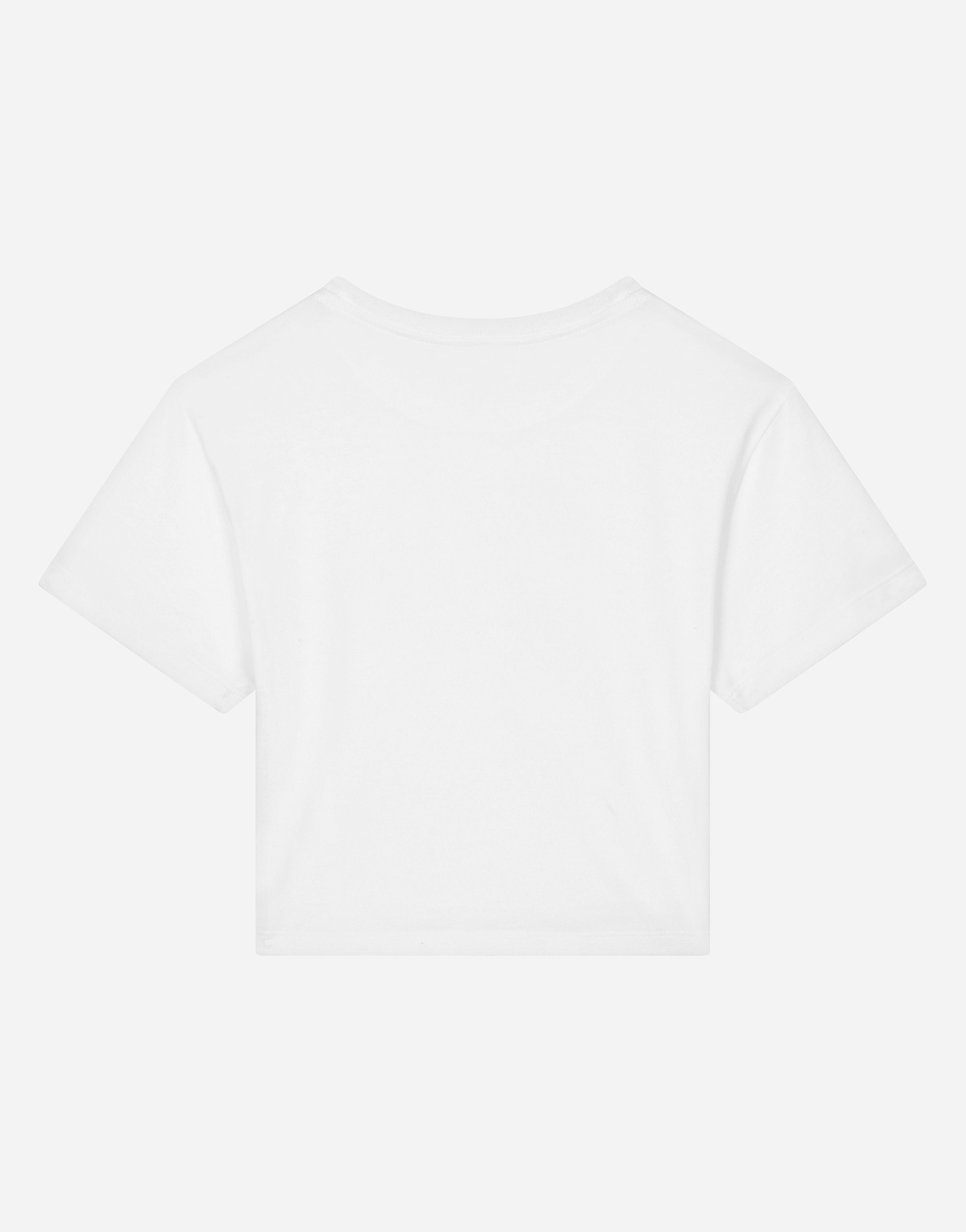 DOLCE & GABBANA JERSEY T-SHIRT WITH LOGO PATCH