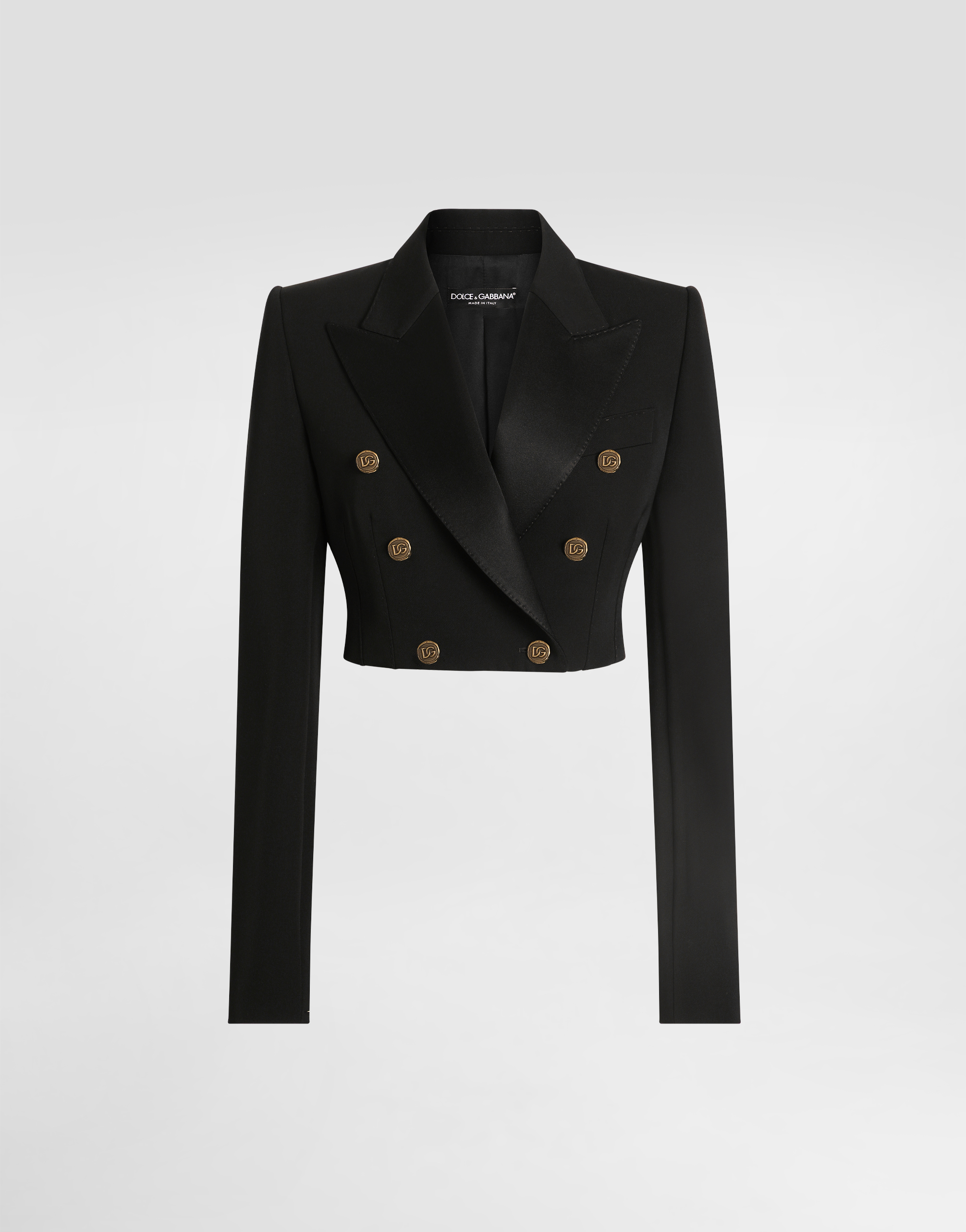 Double-breasted jacket wool gabardine