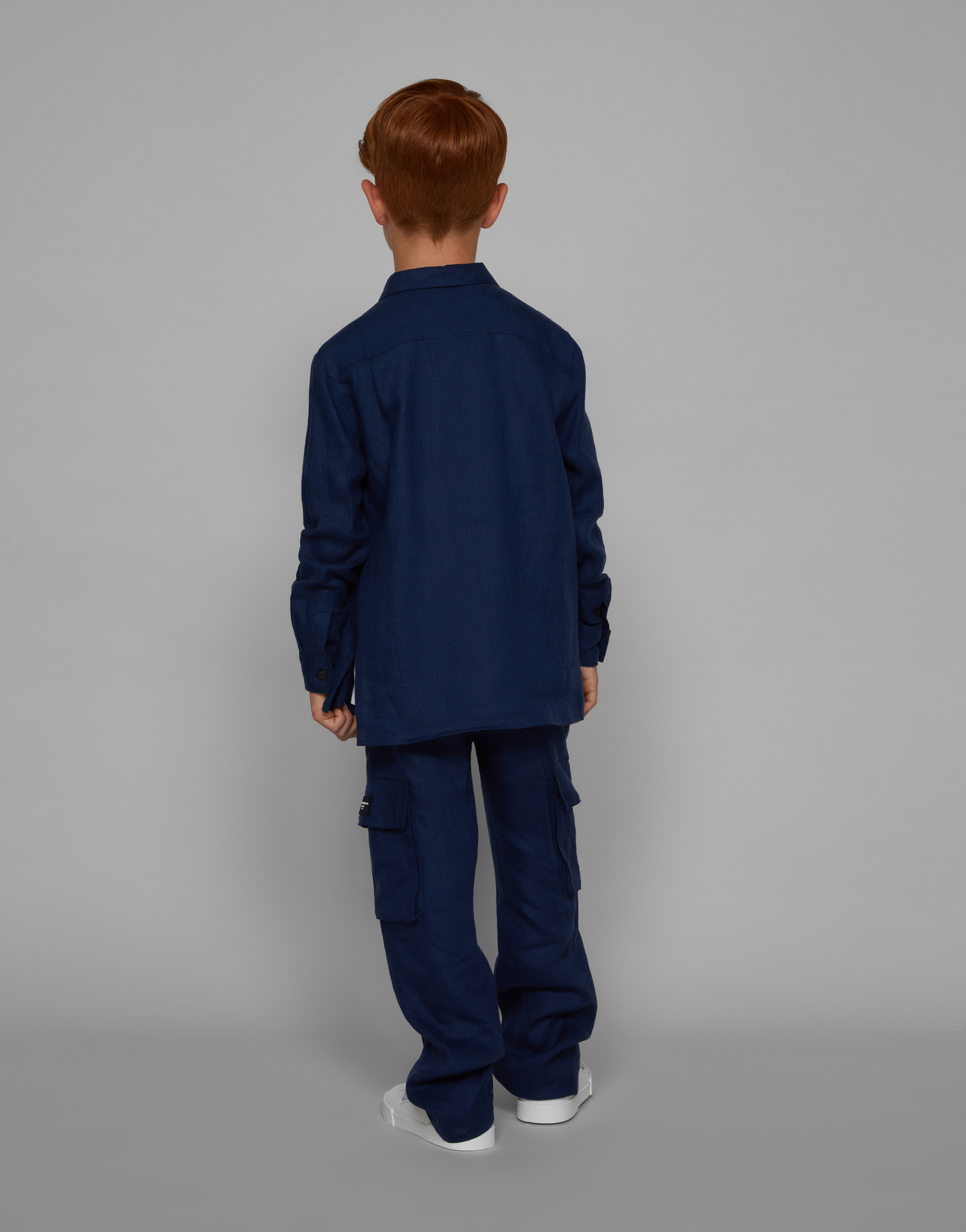 Dolce & Gabbana Camicia Manic. Lunga In Blu Scuro