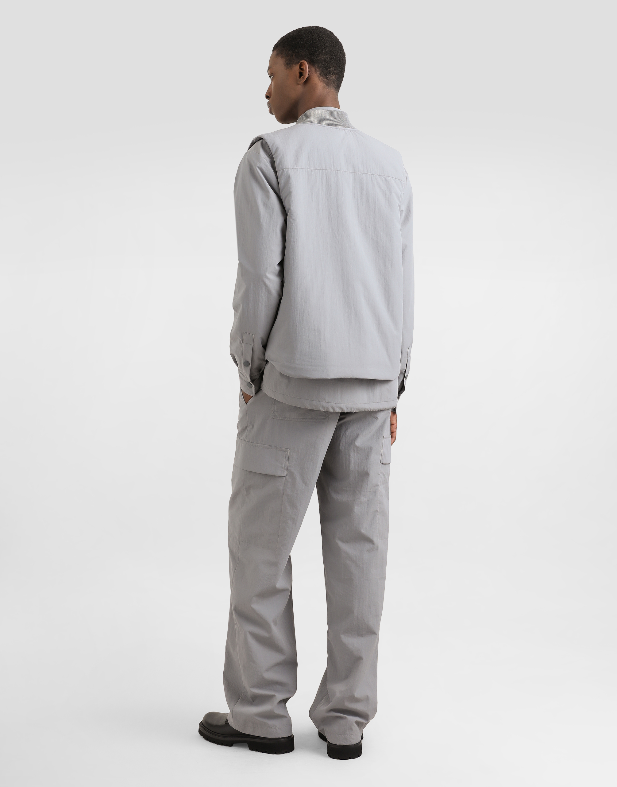 Dolce & Gabbana Technical Fabric Cargo Pants In Grey