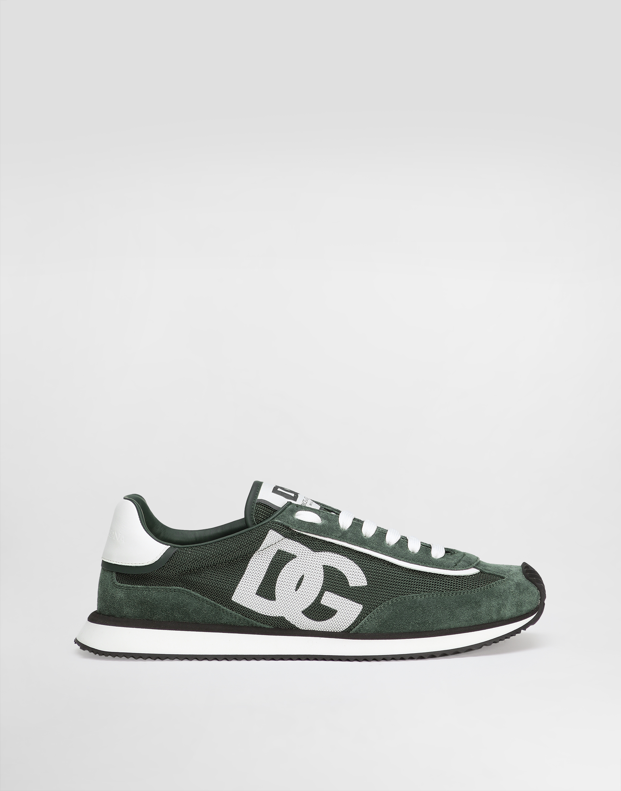 Dolce & Gabbana Multicolor Suede And Mesh Dg Aria Sneakers In Green