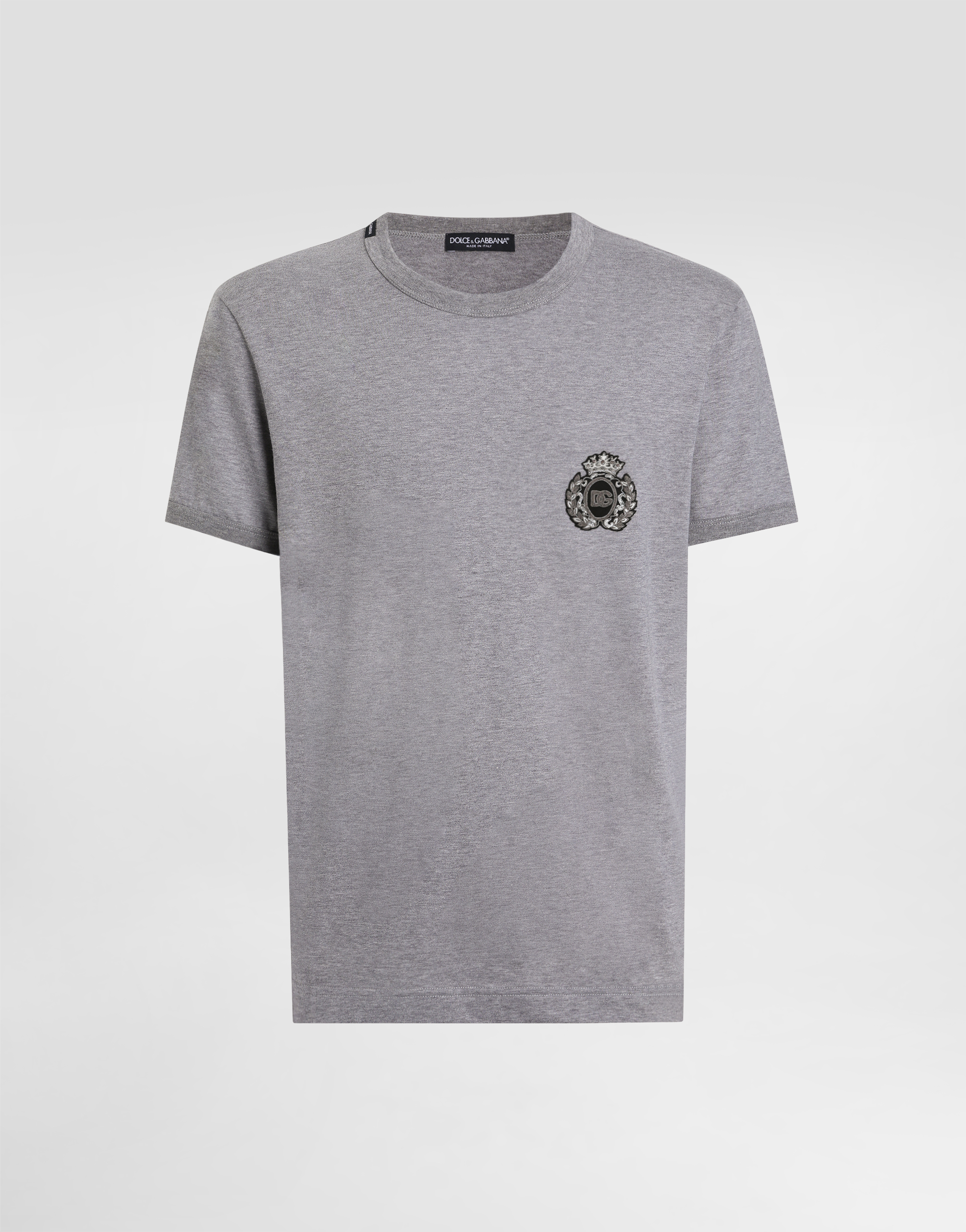 Cotton t-shirt with heraldic patch