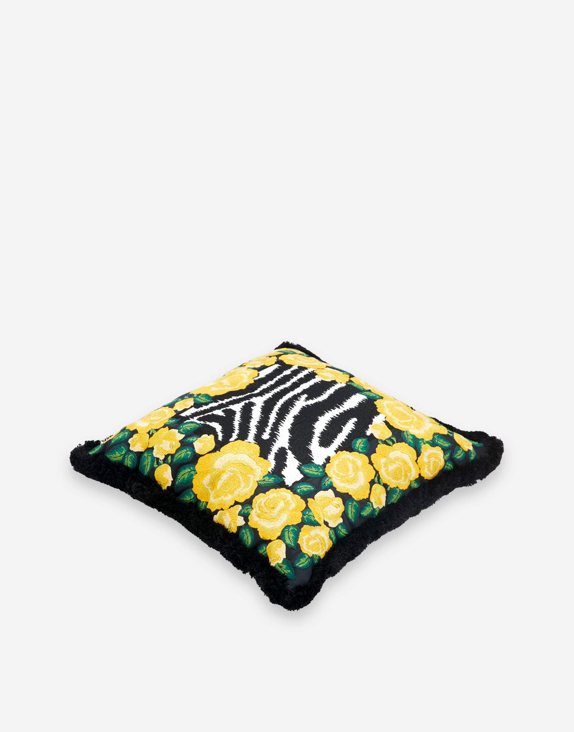 Shop Dolce & Gabbana Embroidered Cushion Medium In Multicolor