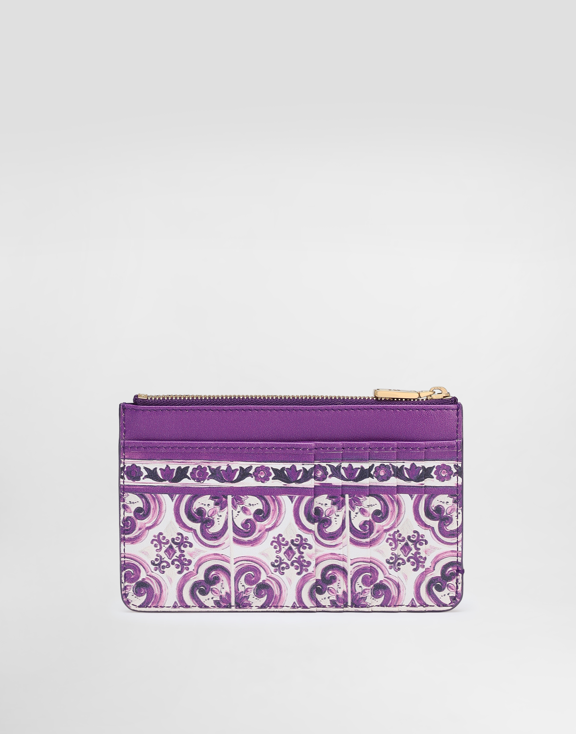 Dolce & Gabbana Portacarte In Vitello Stampa Maiolica