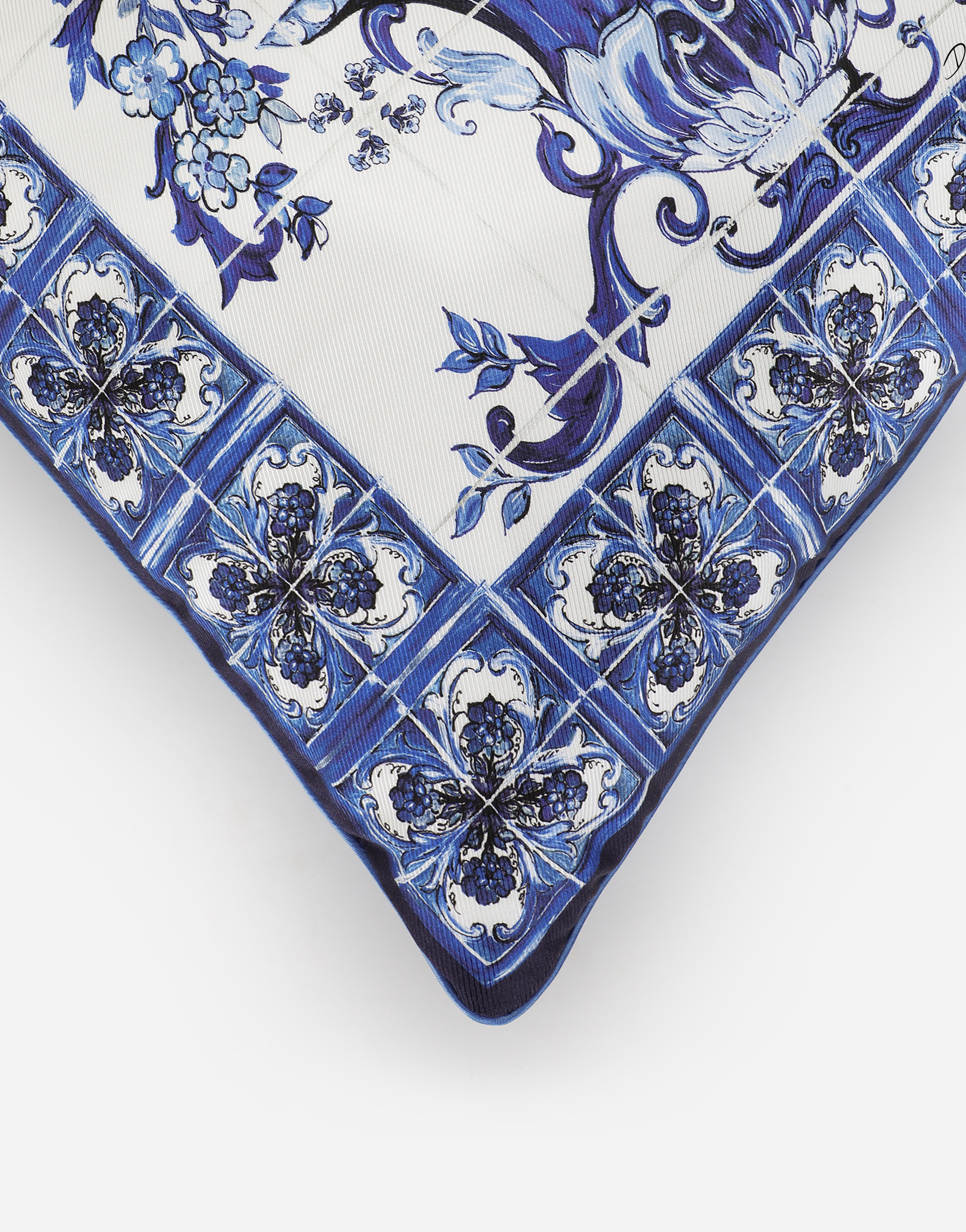 Dolce & Gabbana Silk Twill Cushion Small In Multicolor