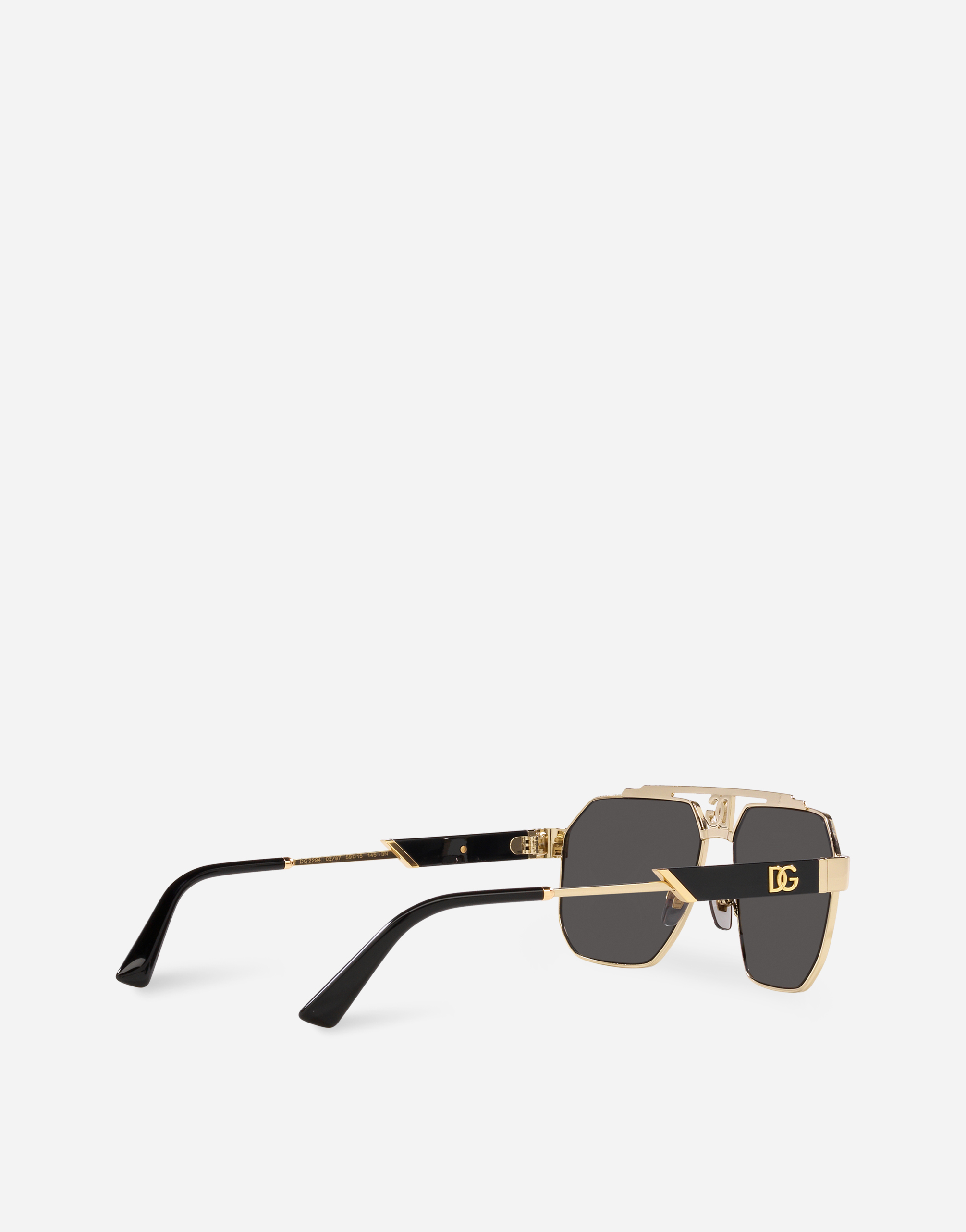 Shop Dolce & Gabbana Dark Sicily Sunglasses In Gold