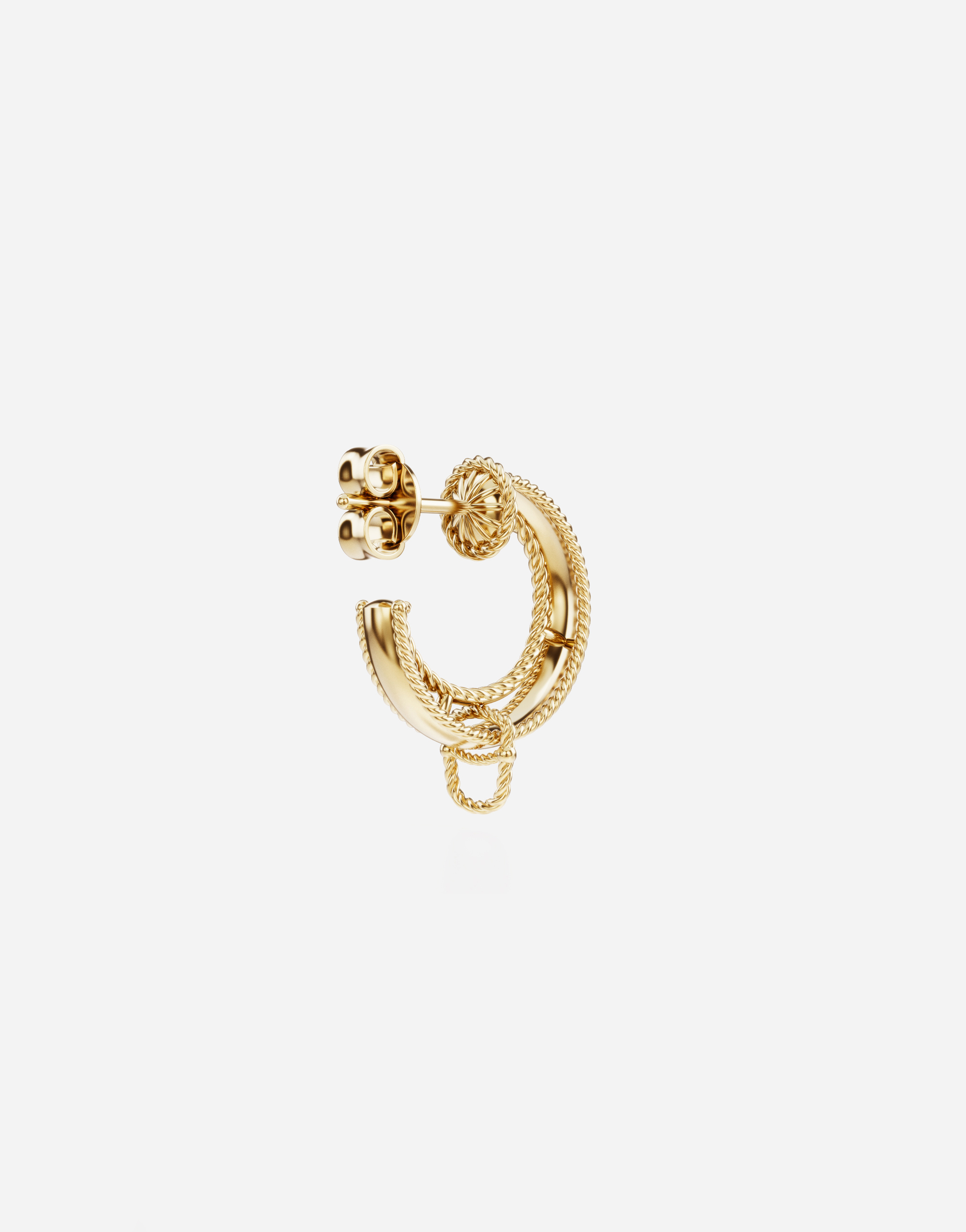 DOLCE & GABBANA RAINBOW ALPHABET EARRING IN YELLOW 18KT GOLD