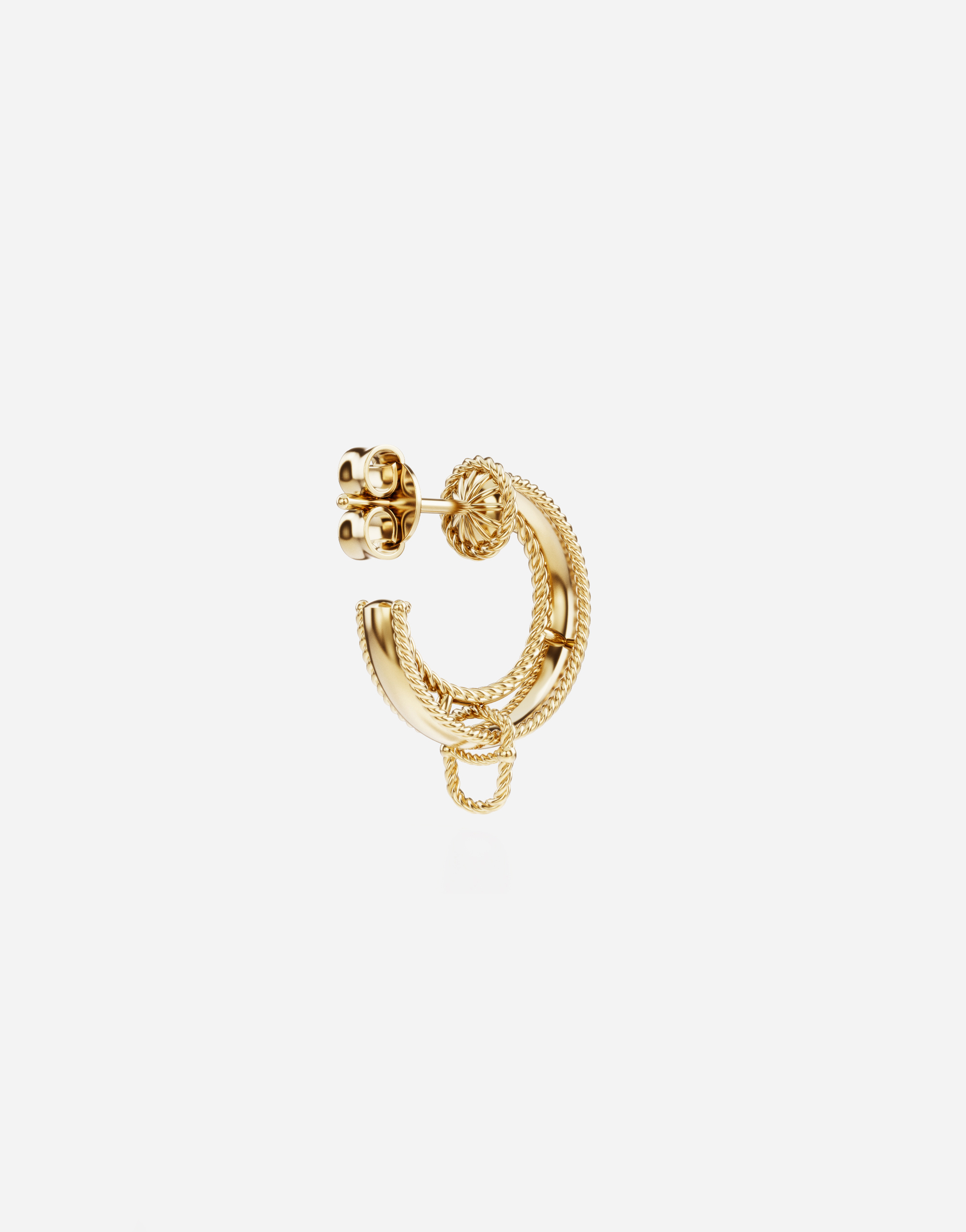 Shop Dolce & Gabbana Rainbow Alphabet Earring In Yellow 18kt Gold