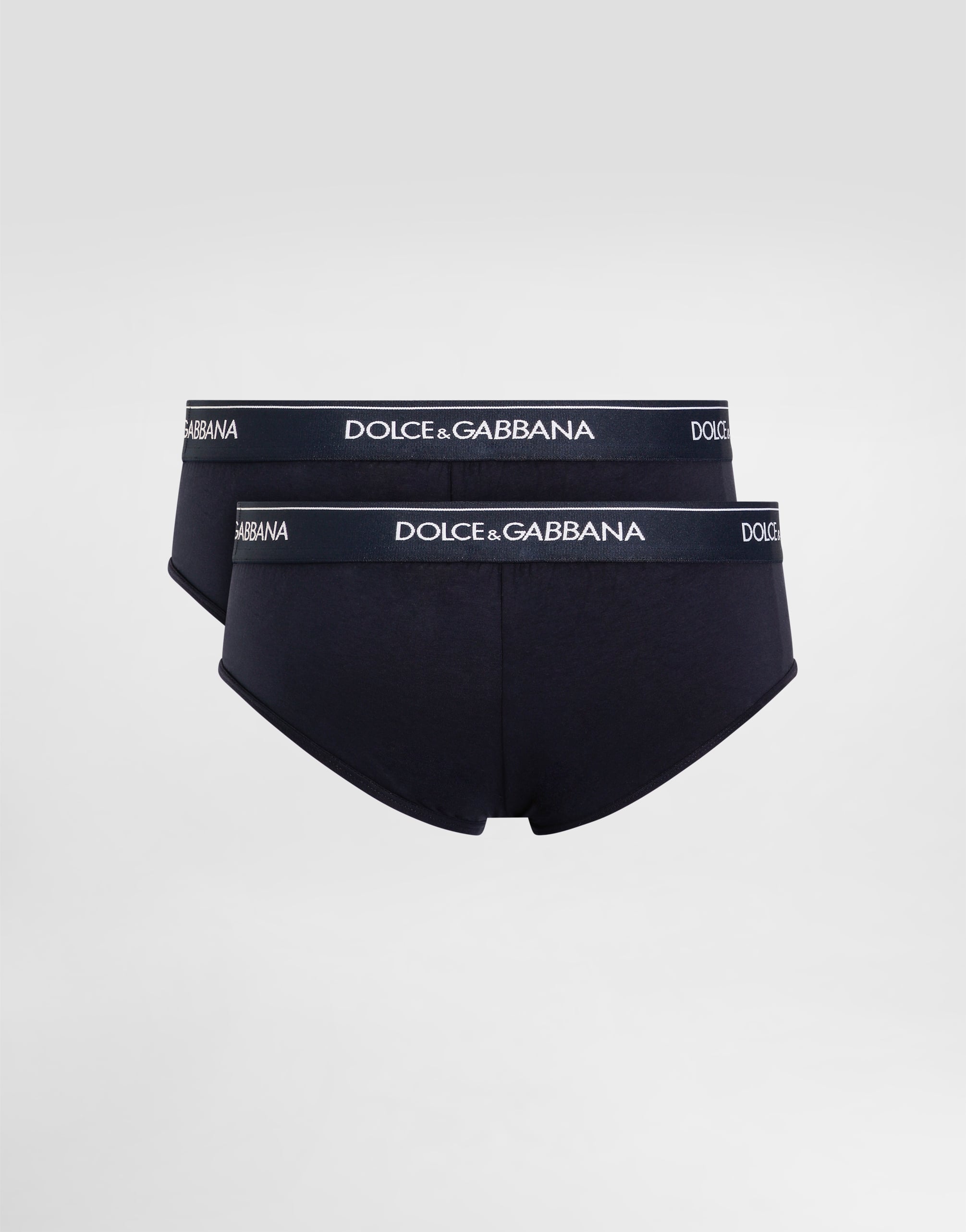  Dolce & Gabbana Lot De Deux Slips Brando En Coton Stretch - Homme Sous-vêtements Et Loungewear Bleu 3 