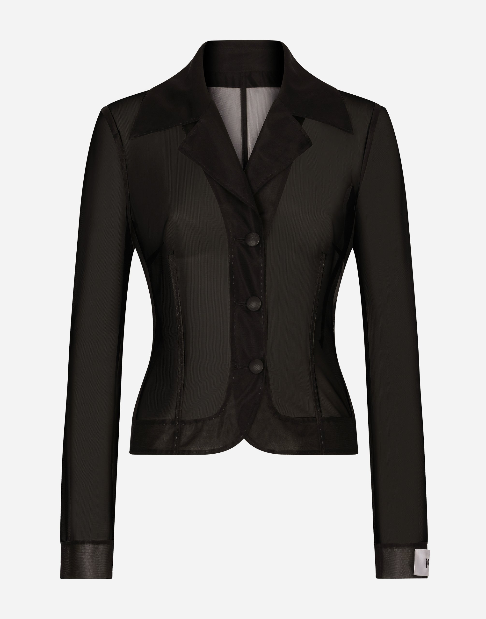 Dolce & Gabbana Single-breasted Marquisette Dolce Jacket - Woman Blazers Black Fabric