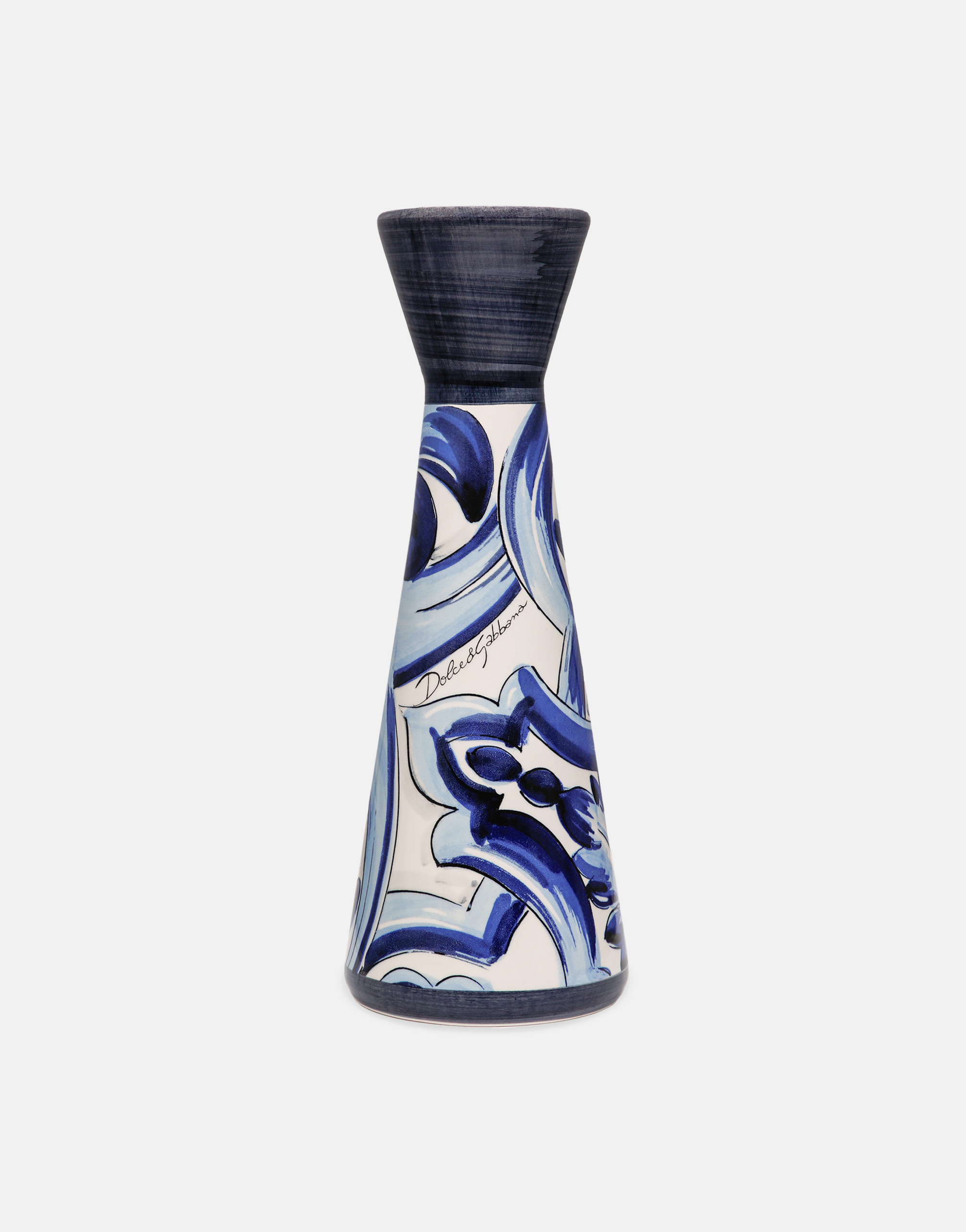 Dolce & Gabbana Medium Mediterraneo Candle Holder In Blue