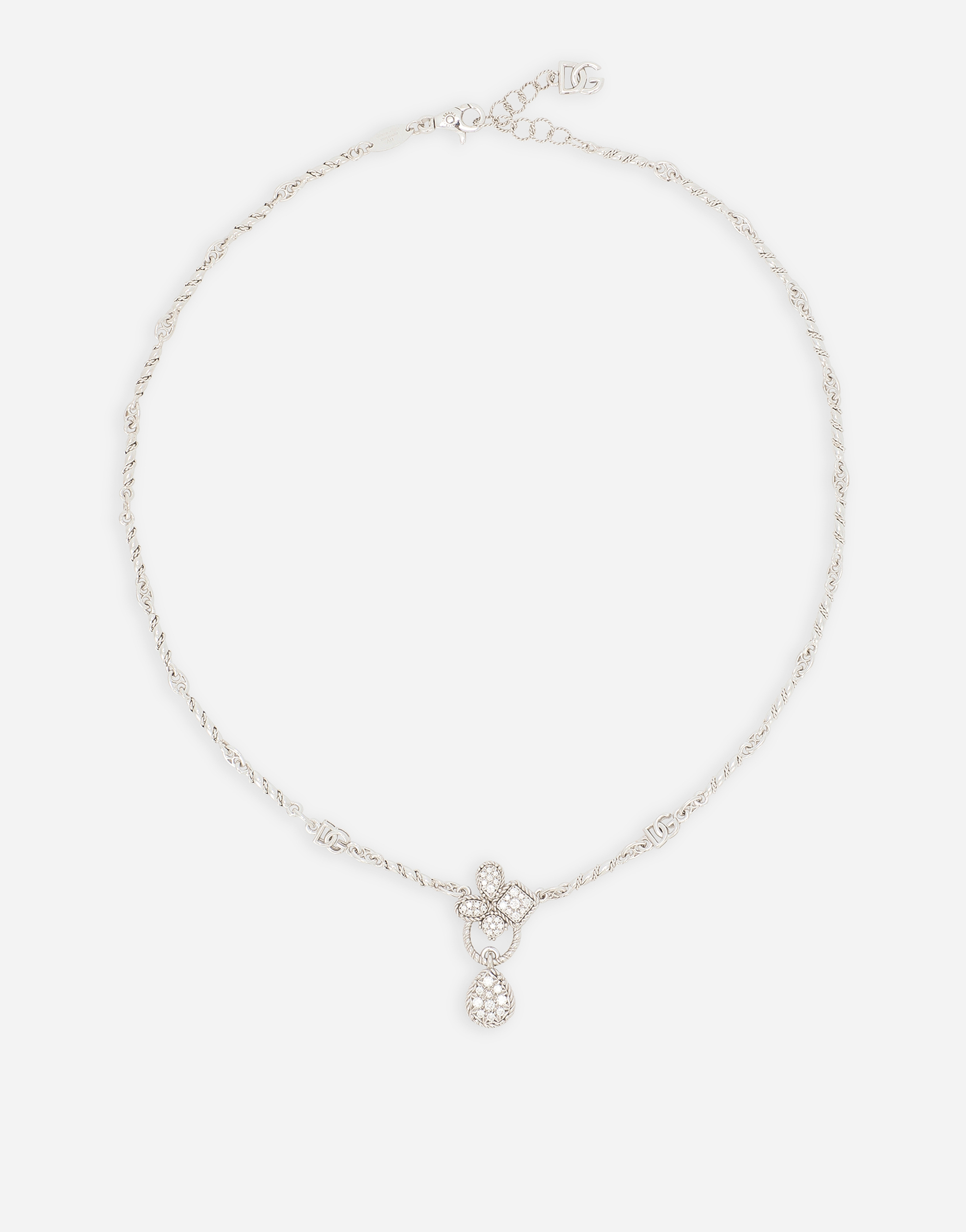 Dolce & Gabbana Easy Diamond Necklace In White Gold 18kt And Diamonds Pavé - Woman Necklaces White Gold Onesize