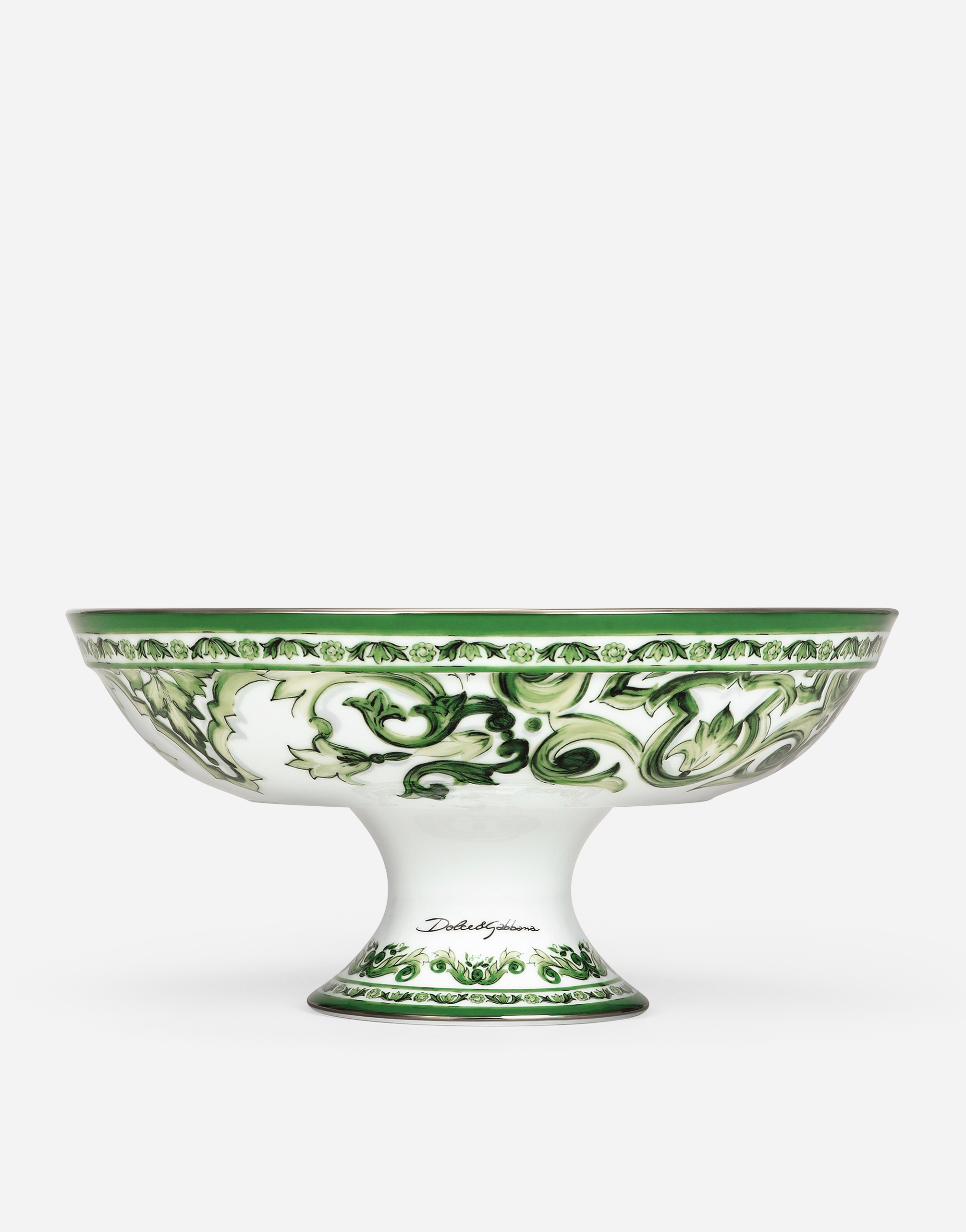 Dolce & Gabbana Porcelain Fruit Bowl In Multicolor
