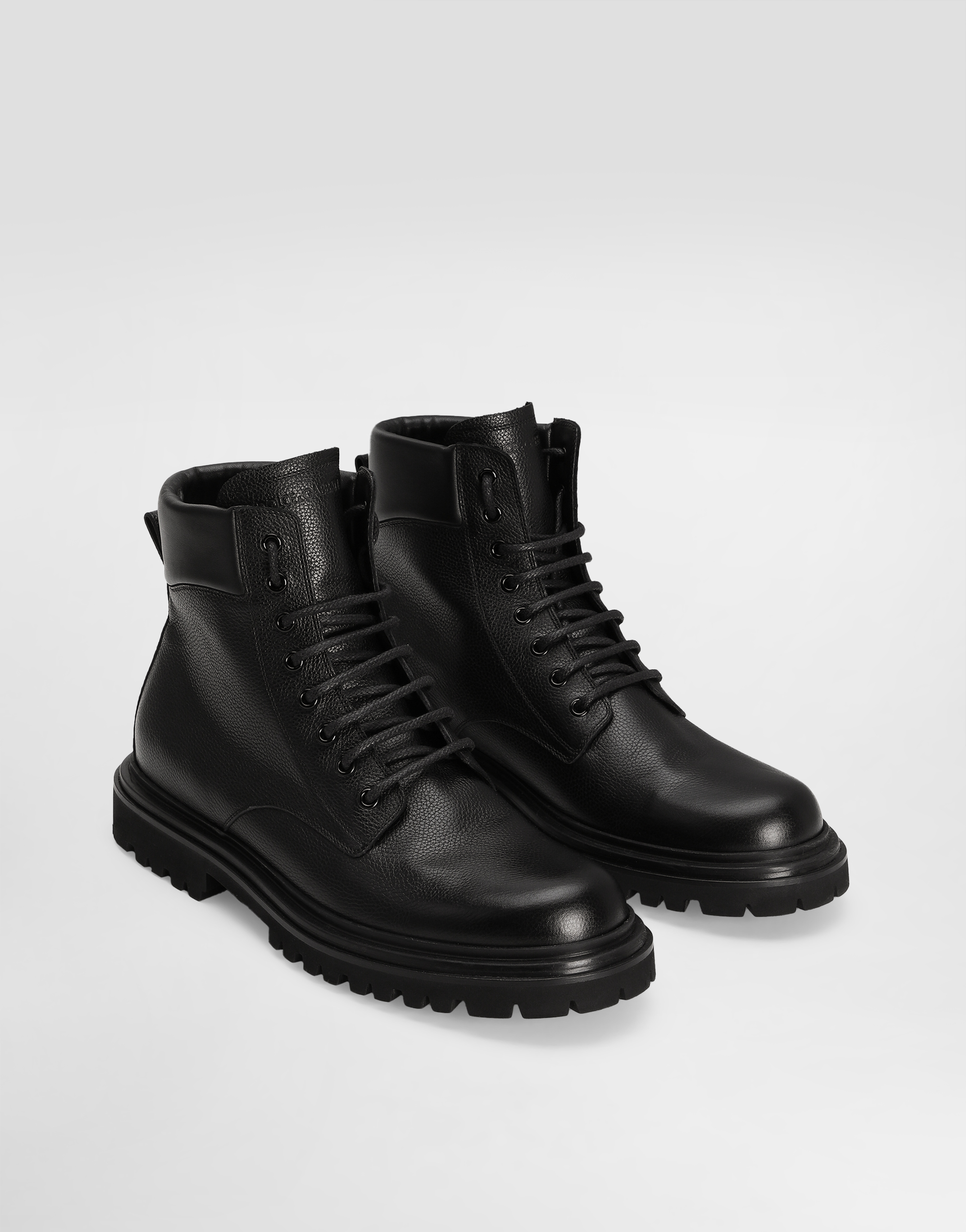 Dolce & Gabbana Calfskin Ankle Boots In Black