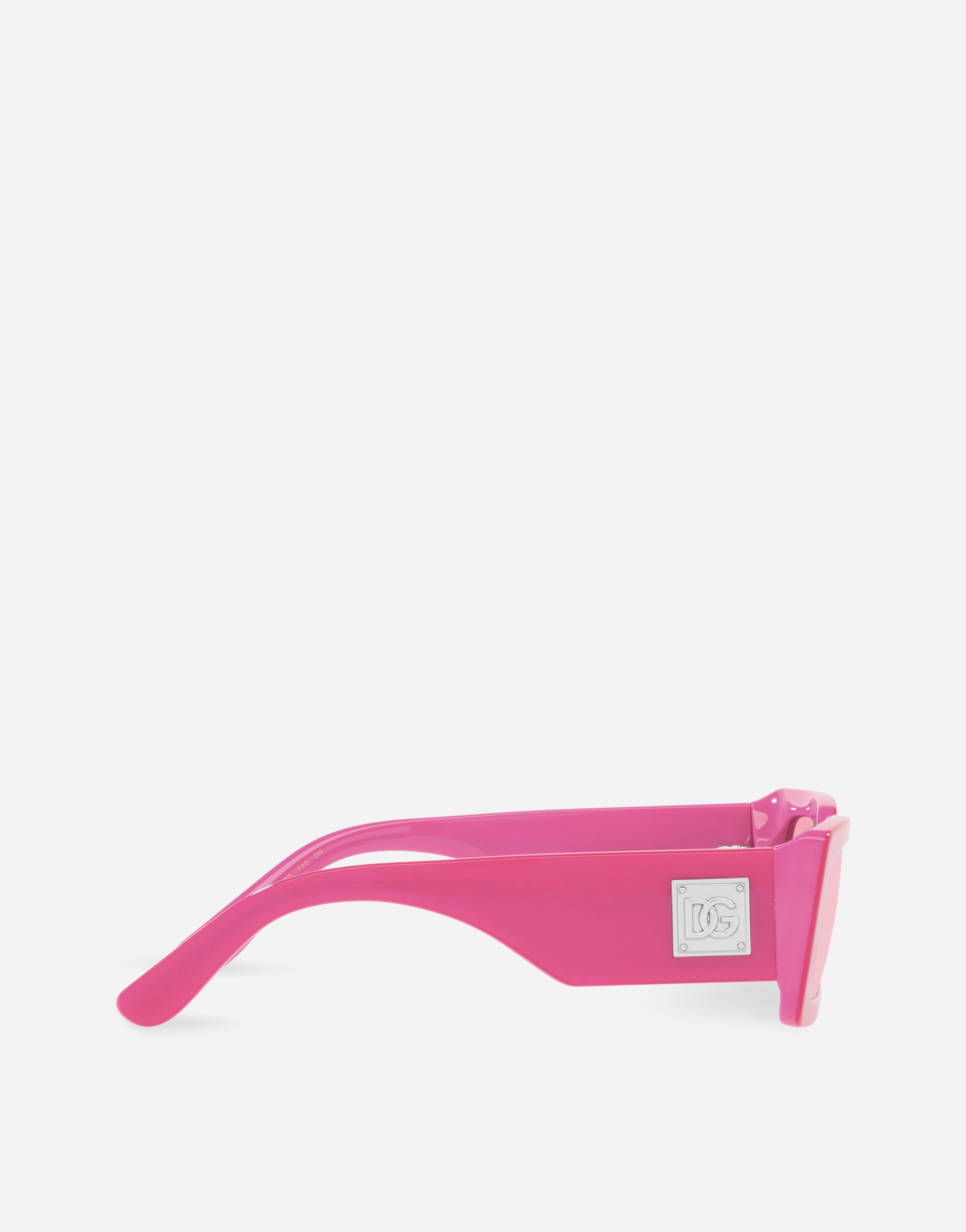 Shop Dolce & Gabbana Dg Bella Sunglasses In Pink Metallic