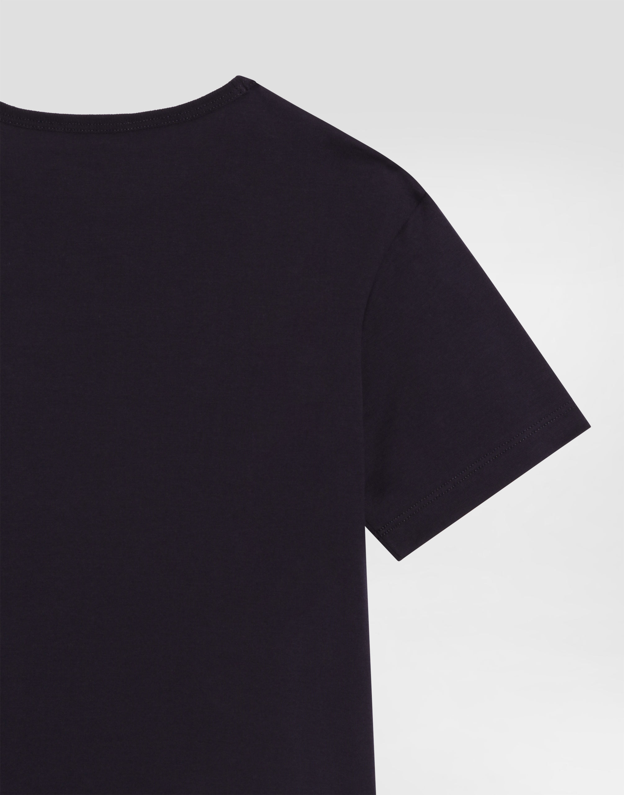 Dolce & Gabbana Jersey T-shirt With Logo Plate In Black