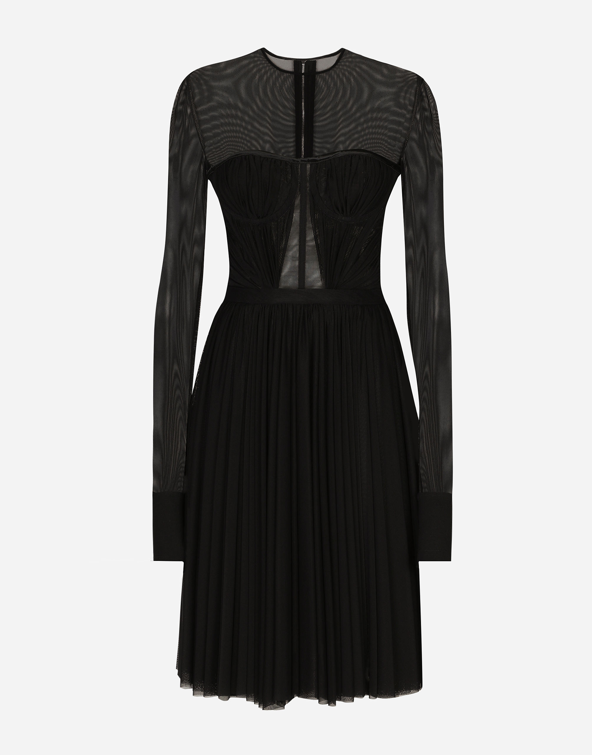 Dolce & Gabbana Long-sleeved Dress In ブラック