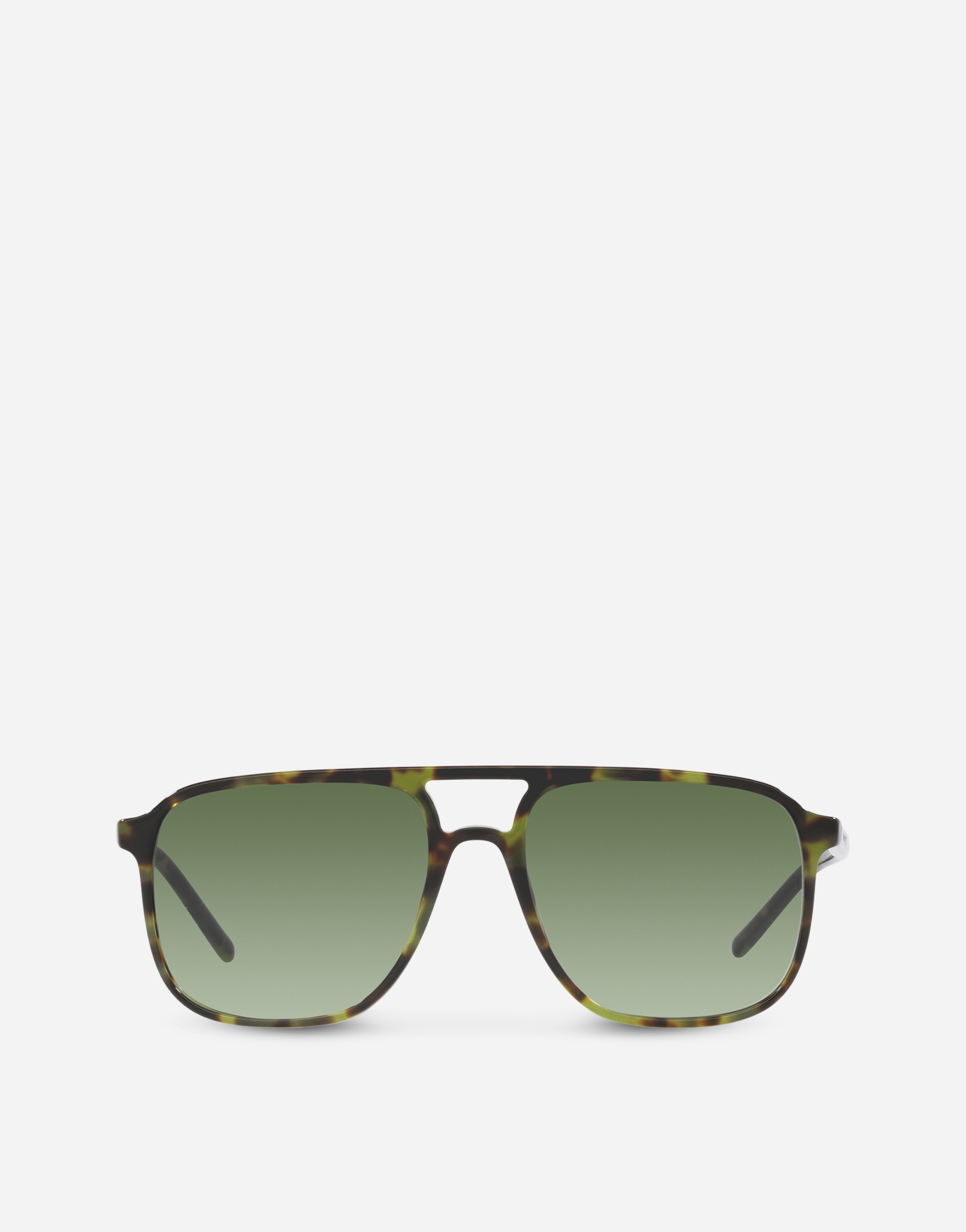 Dolce & Gabbana Thin Profile Sunglasses In Green Havana